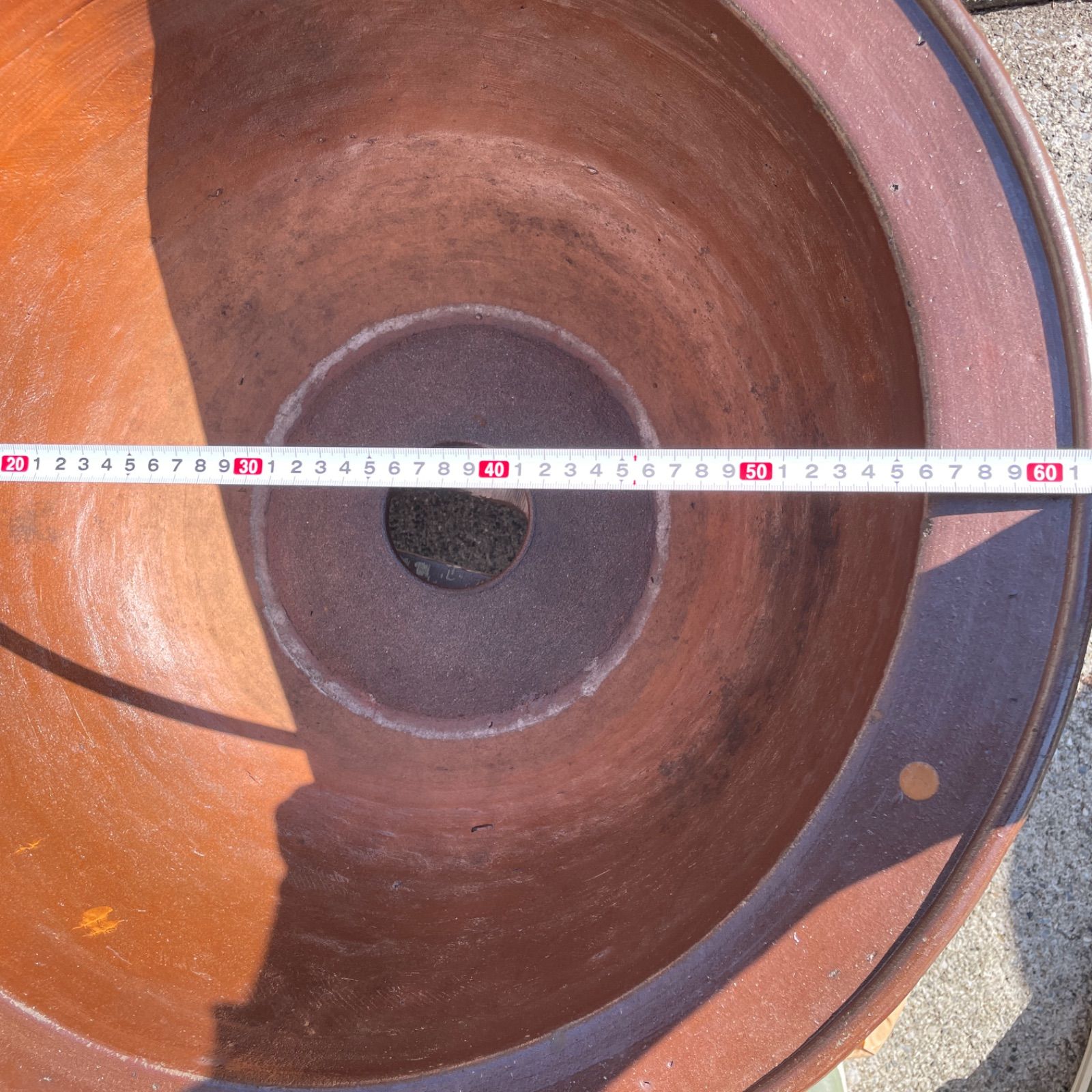 睡蓮鉢 超大型 骨董 植木鉢 61×34 横浜から50kmほど - メルカリ