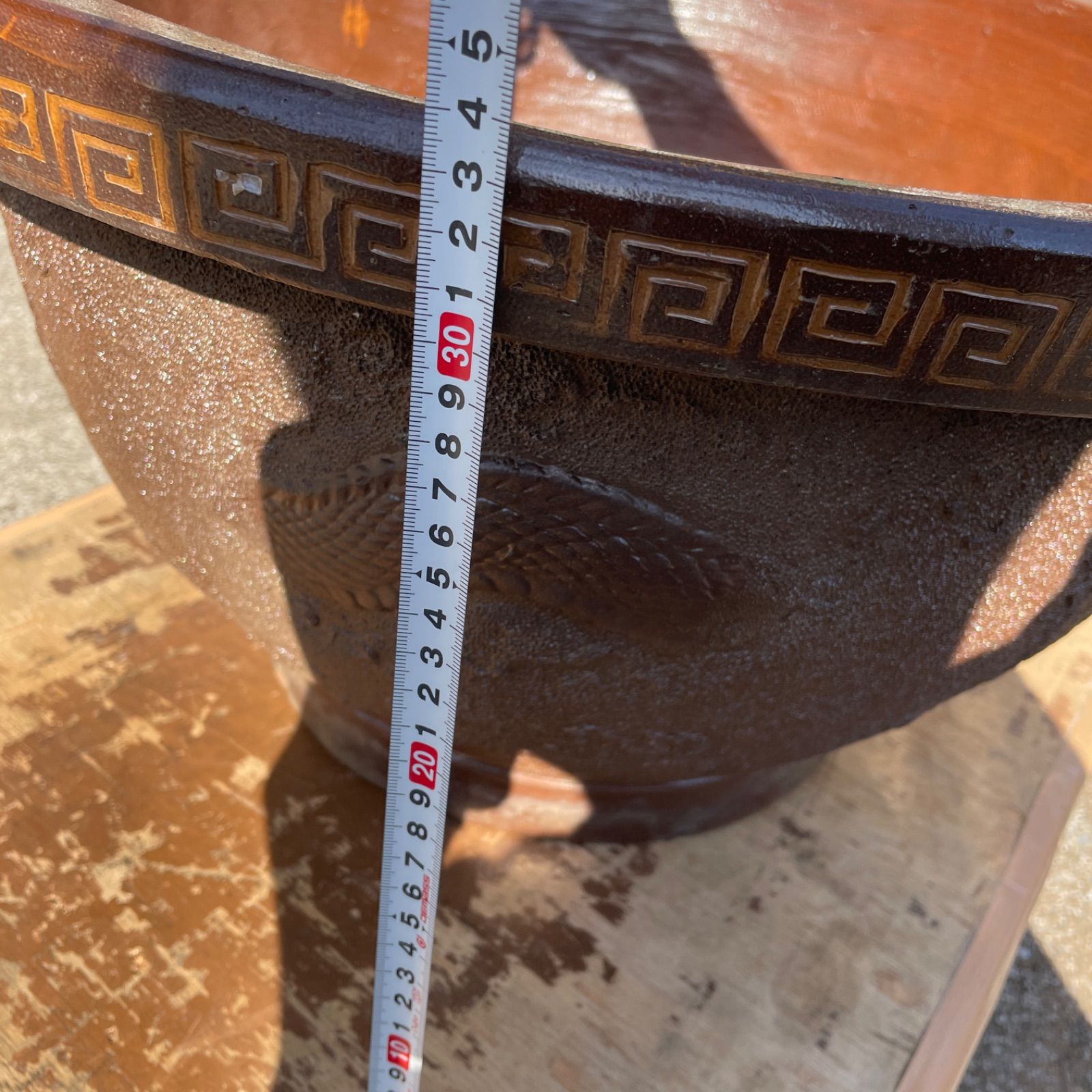 睡蓮鉢 超大型 骨董 植木鉢 61×34 横浜から50kmほど - メルカリ