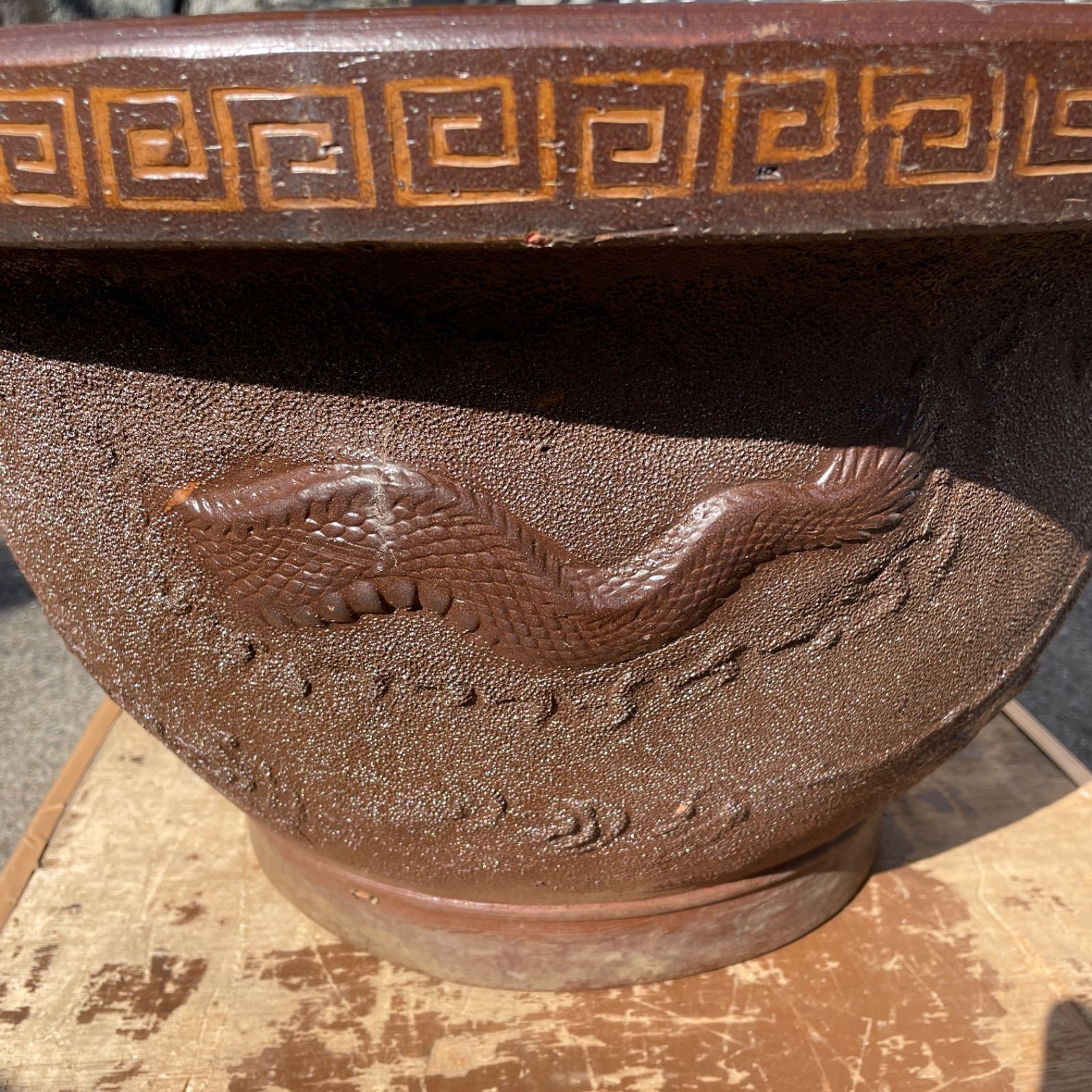 睡蓮鉢 超大型 骨董 植木鉢 61×34 横浜から50kmほど - メルカリ