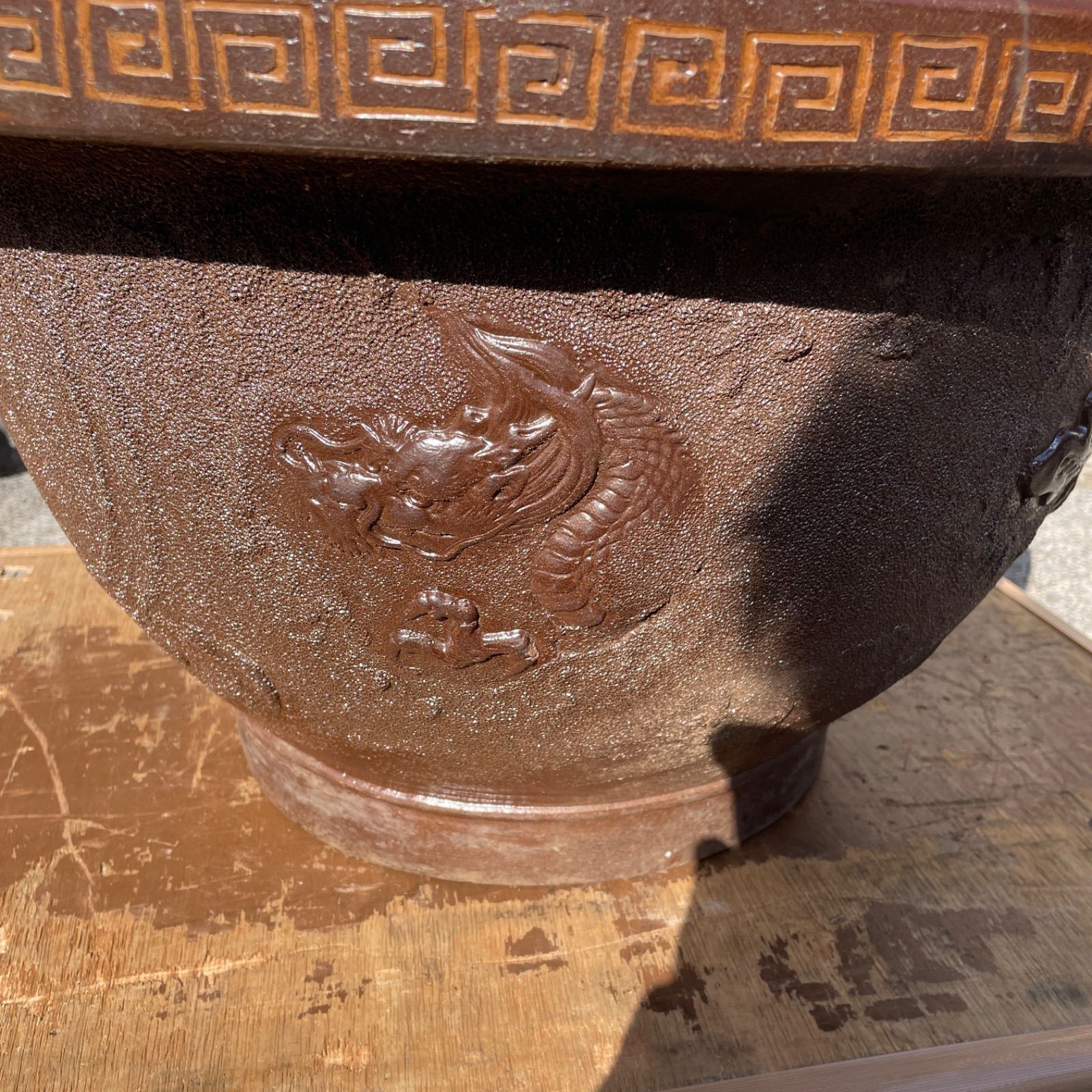 睡蓮鉢 超大型 骨董 植木鉢 61×34 横浜から50kmほど - メルカリ