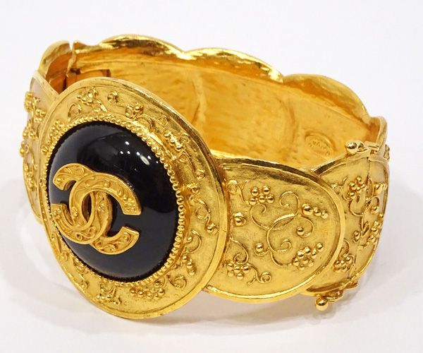 質コニシ】【CHANEL/シャネル】バングル ブレスレット ヴィンテージ GP