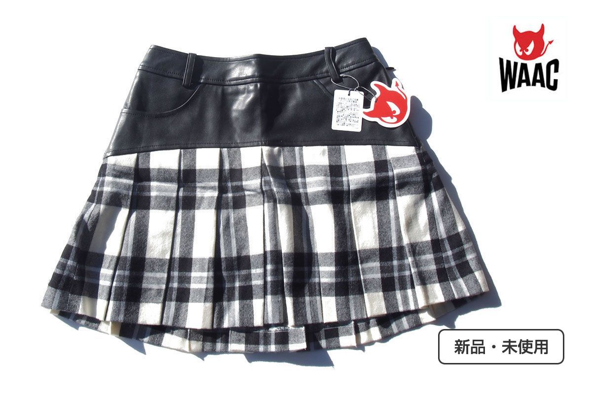 【新品未使用】【超美品】WAAC ゴルフスカート タグ付き 大人気 新品｜未使用｜ワック｜WAAC｜ウールチェックスカート｜レディース