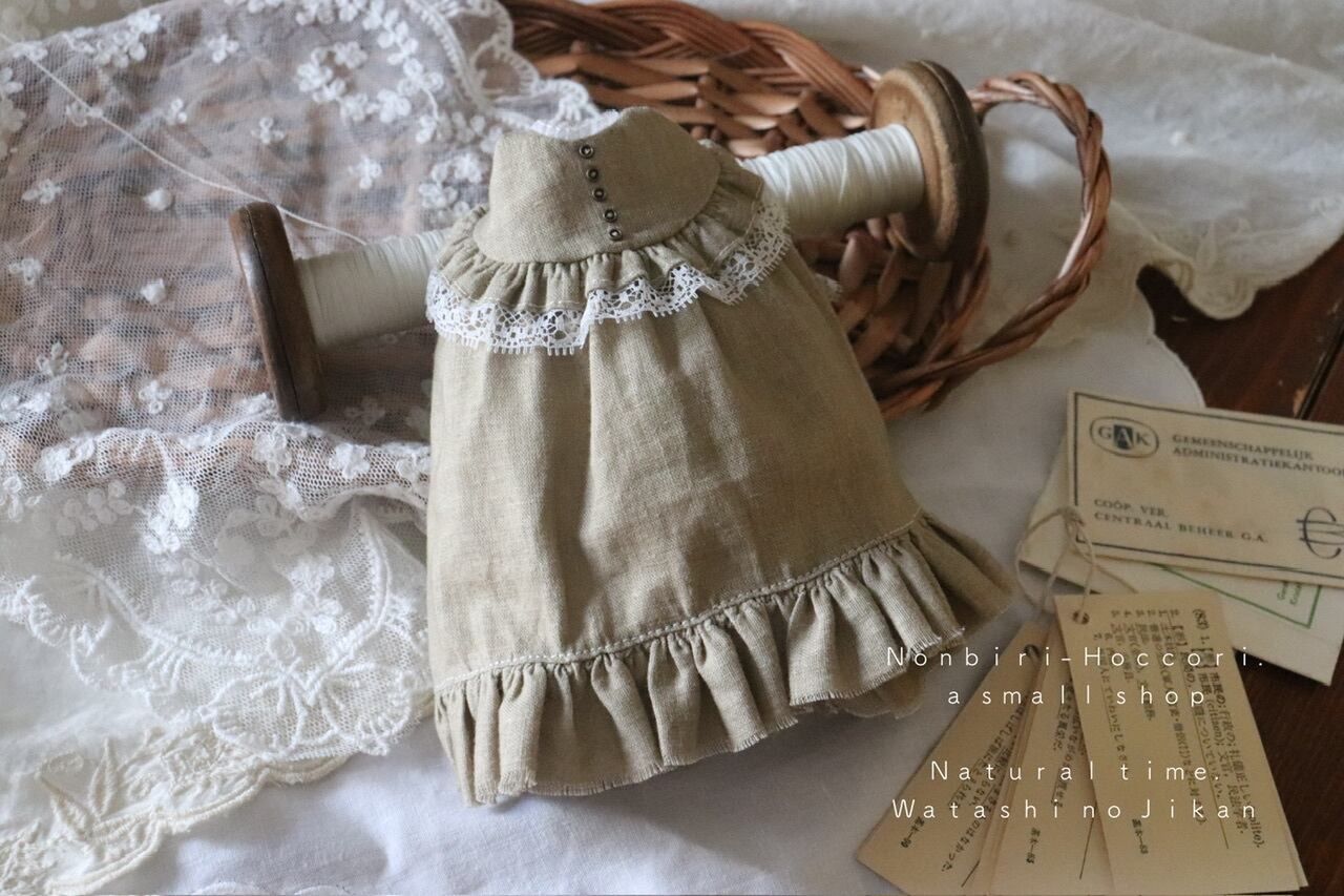 No.A213 ブライス blythe ナチュラルワンピース アウトフィット