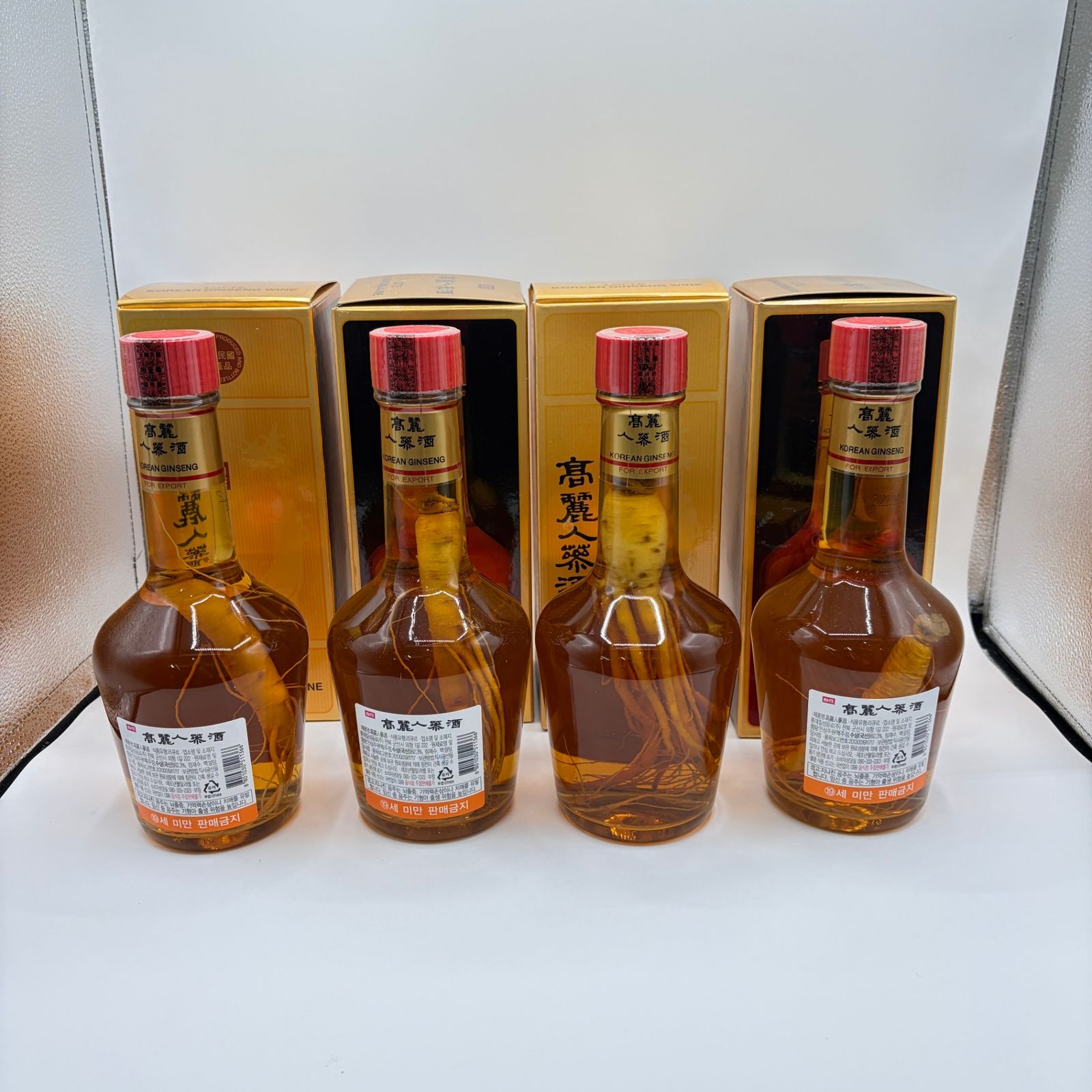 新品未開封】高麗人参酒 白花 【4本セット】 700ml 35％ LOTTE KOREAN