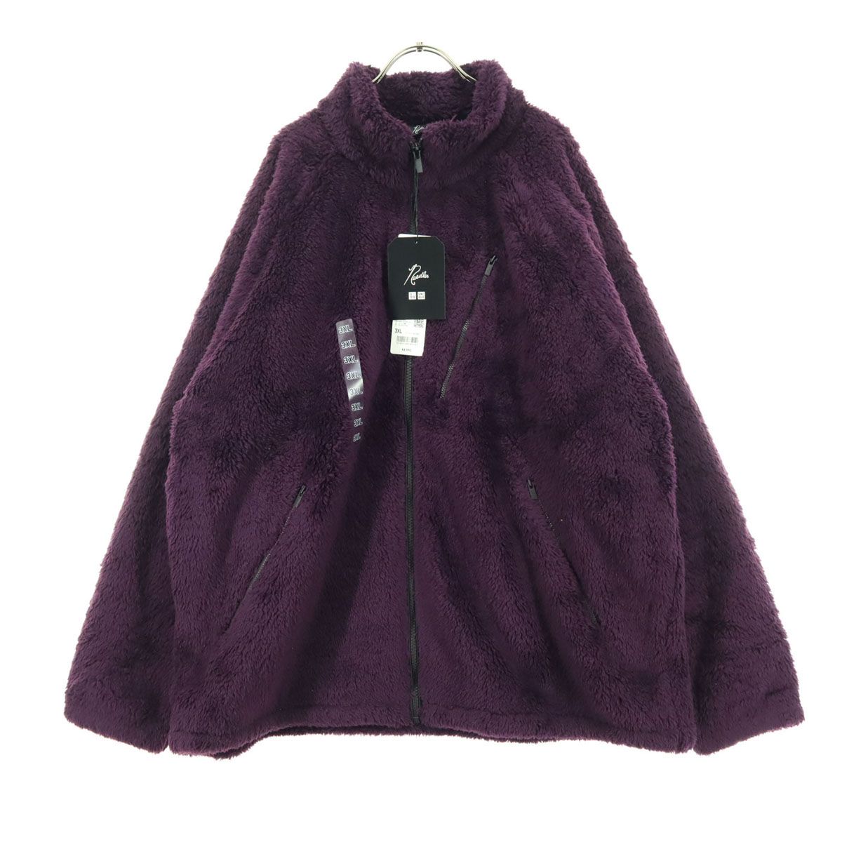 ユニクロ Needles フリースジャケット ニードルズ Mパープル UNIQLO ニードルズ needles ユニクロ フリースジャケットMサイズ