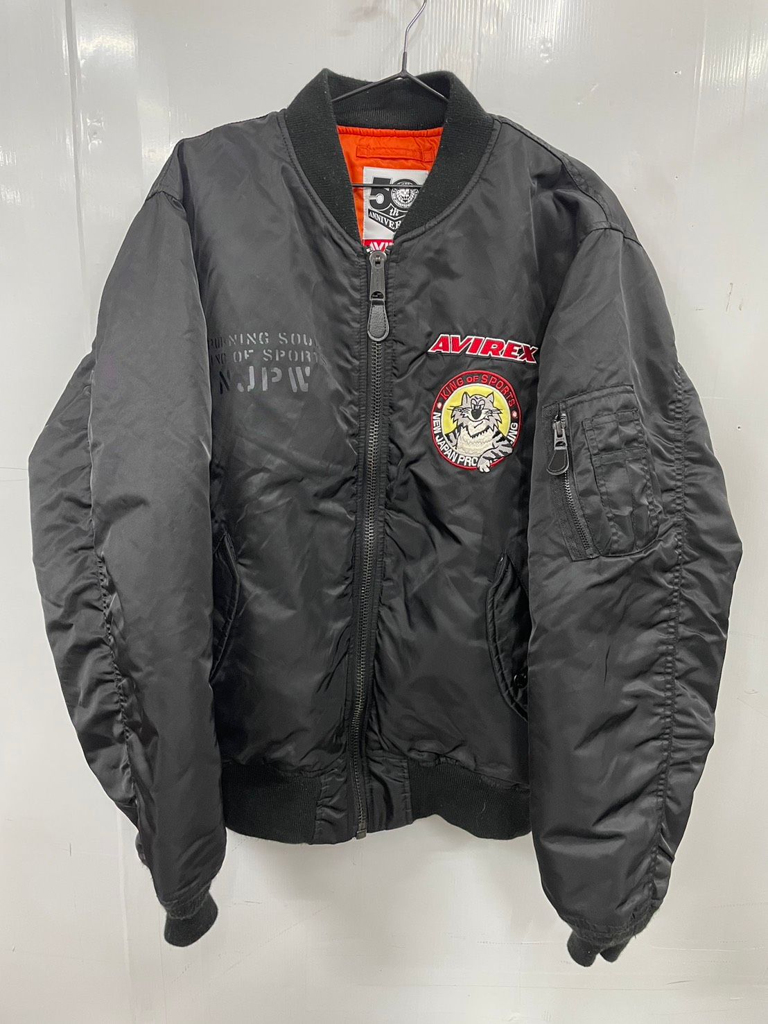 h11438 新日本プロレス コラボ MA-1 フライトジャケット - メルカリ