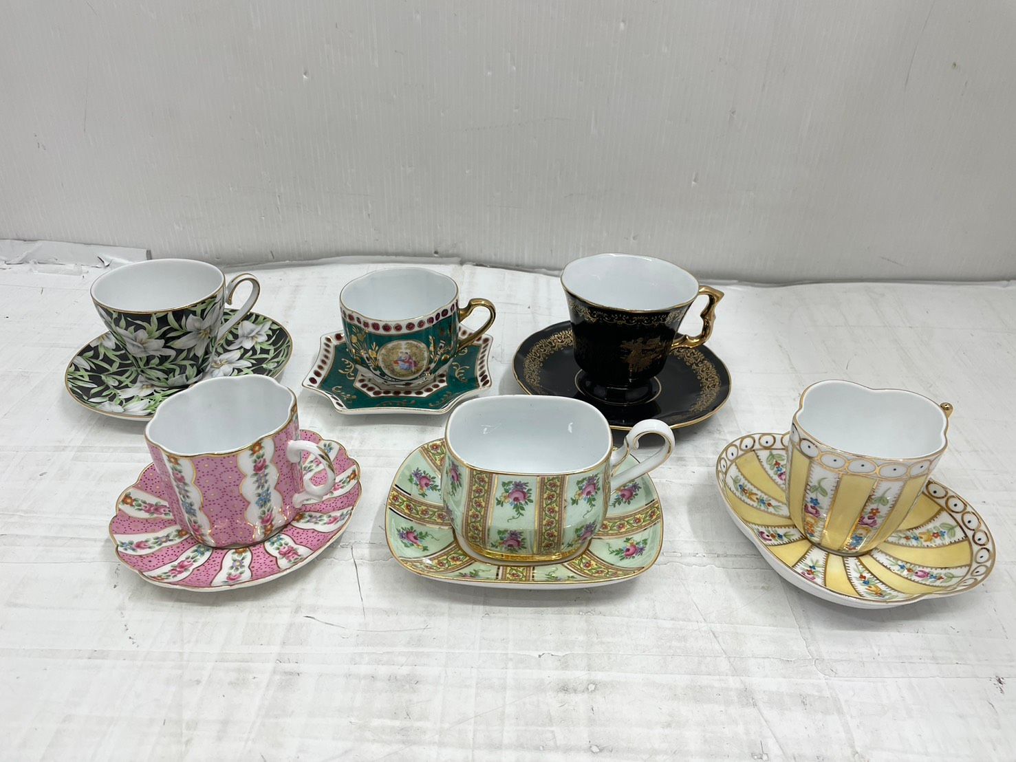 h11486 FINE PORCELAIN フカップ&ソーサー ティーカップ 6客 - メルカリ