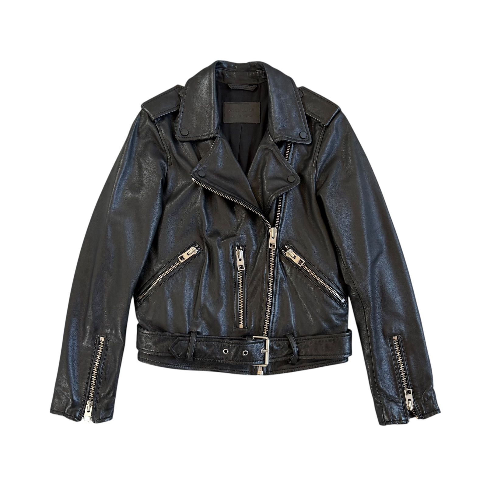 ALL SAINTS / オールセインツ ラムレザー ダブルライダースジャケット