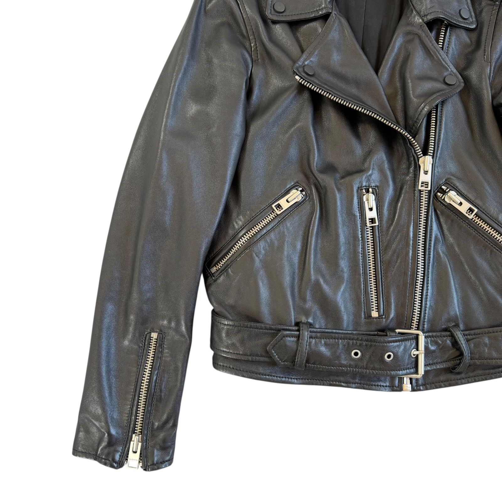 ALL SAINTS / オールセインツ ラムレザー ダブルライダースジャケット