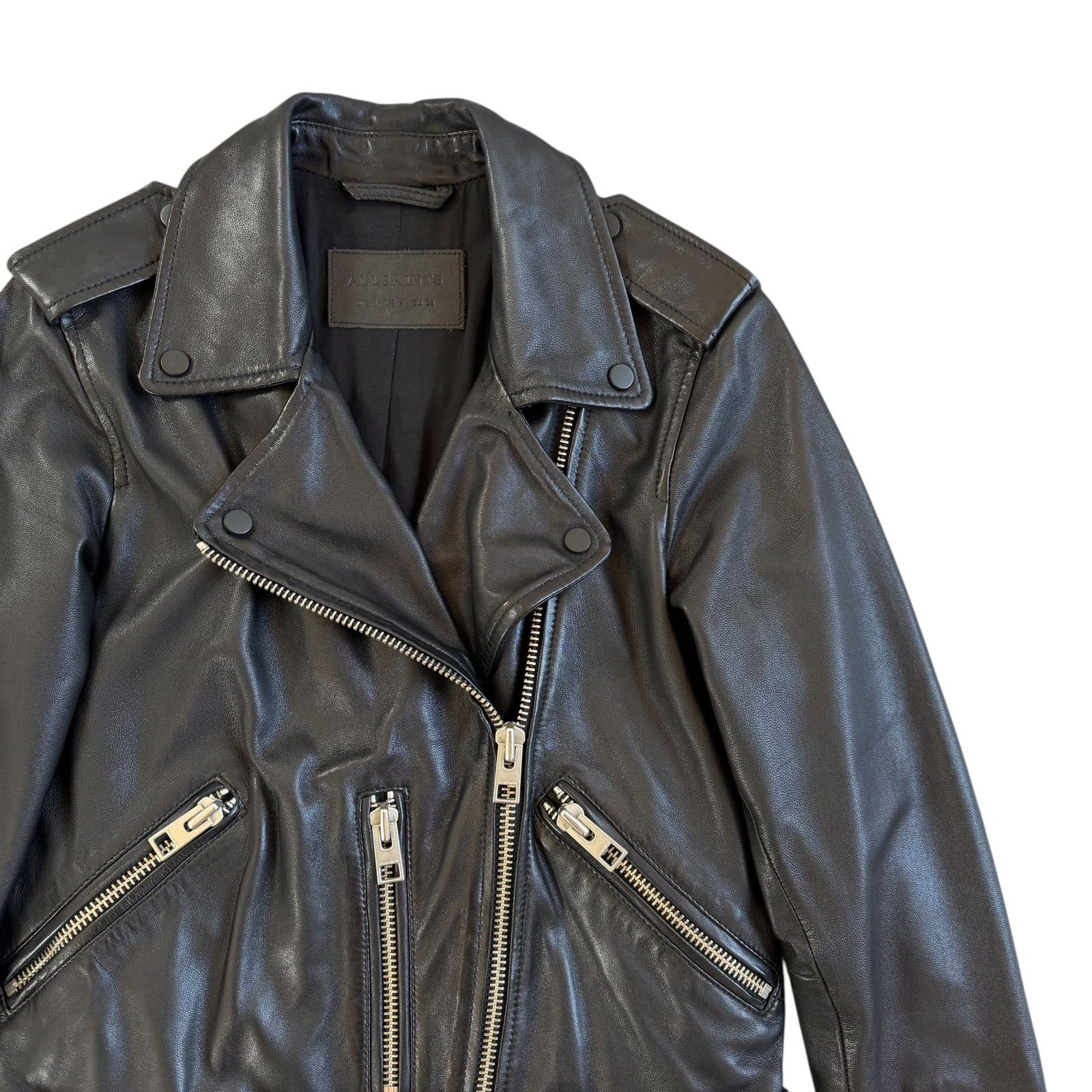 ALL SAINTS / オールセインツ ラムレザー ダブルライダースジャケット
