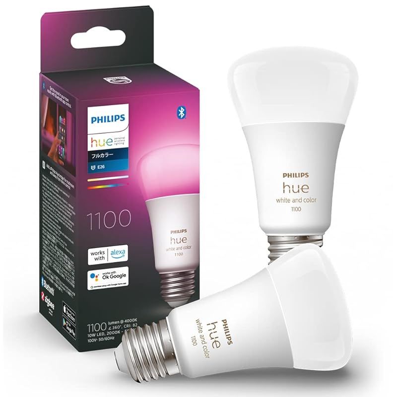 PHILIPS hue E26 ホワイト＆カラー 1600ルーメン4個セット PHILIPS hue E26 ホワイト＆カラー 1600ルーメン4個セット Hue