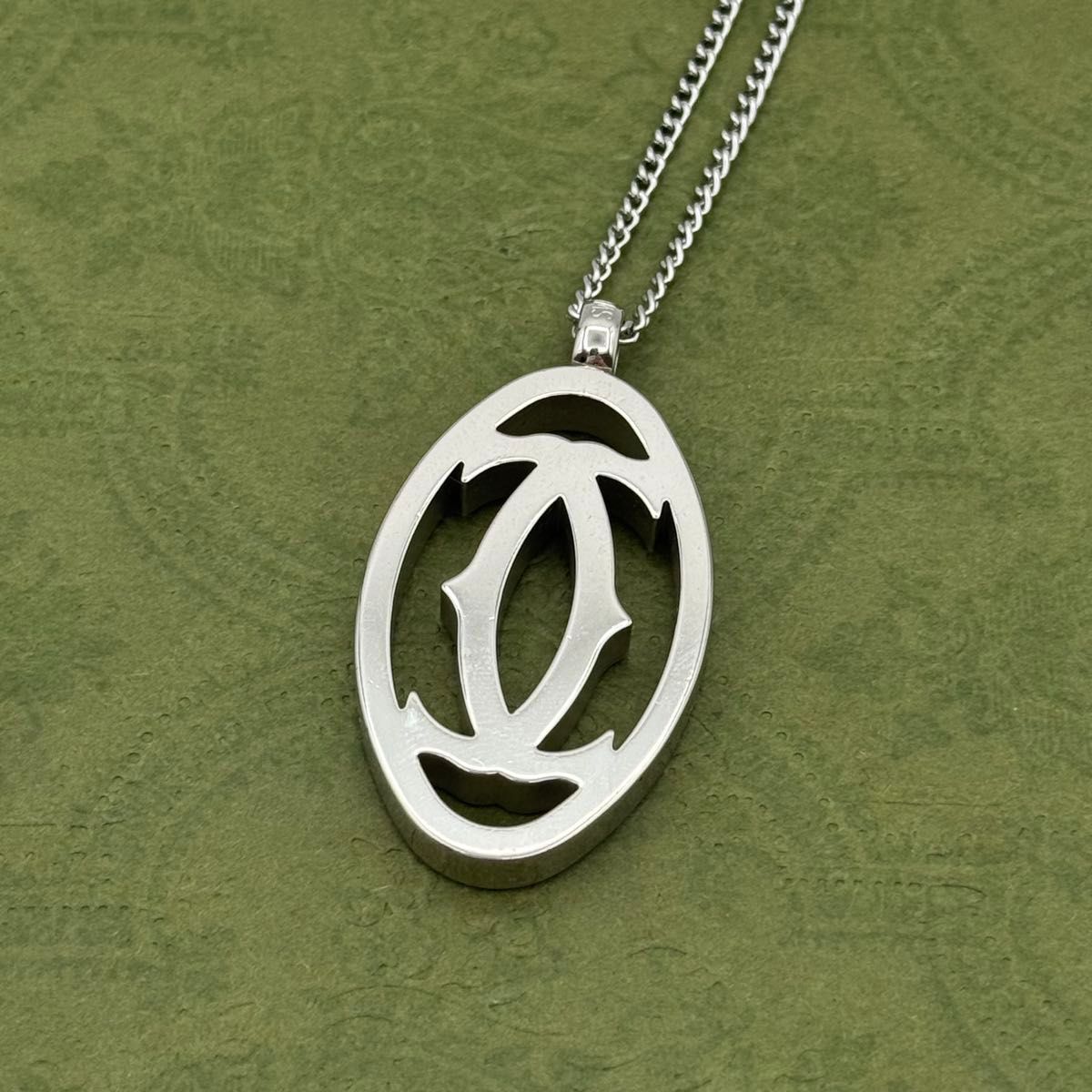 カルティエ 2c ロゴ ネックレス シルバー 1-44C-70 - メルカリ