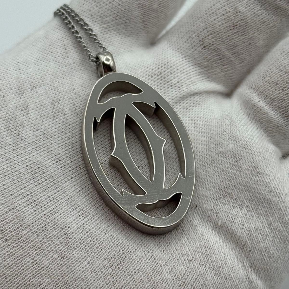 カルティエ 2c ロゴ ネックレス シルバー 1-44C-70 - メルカリ