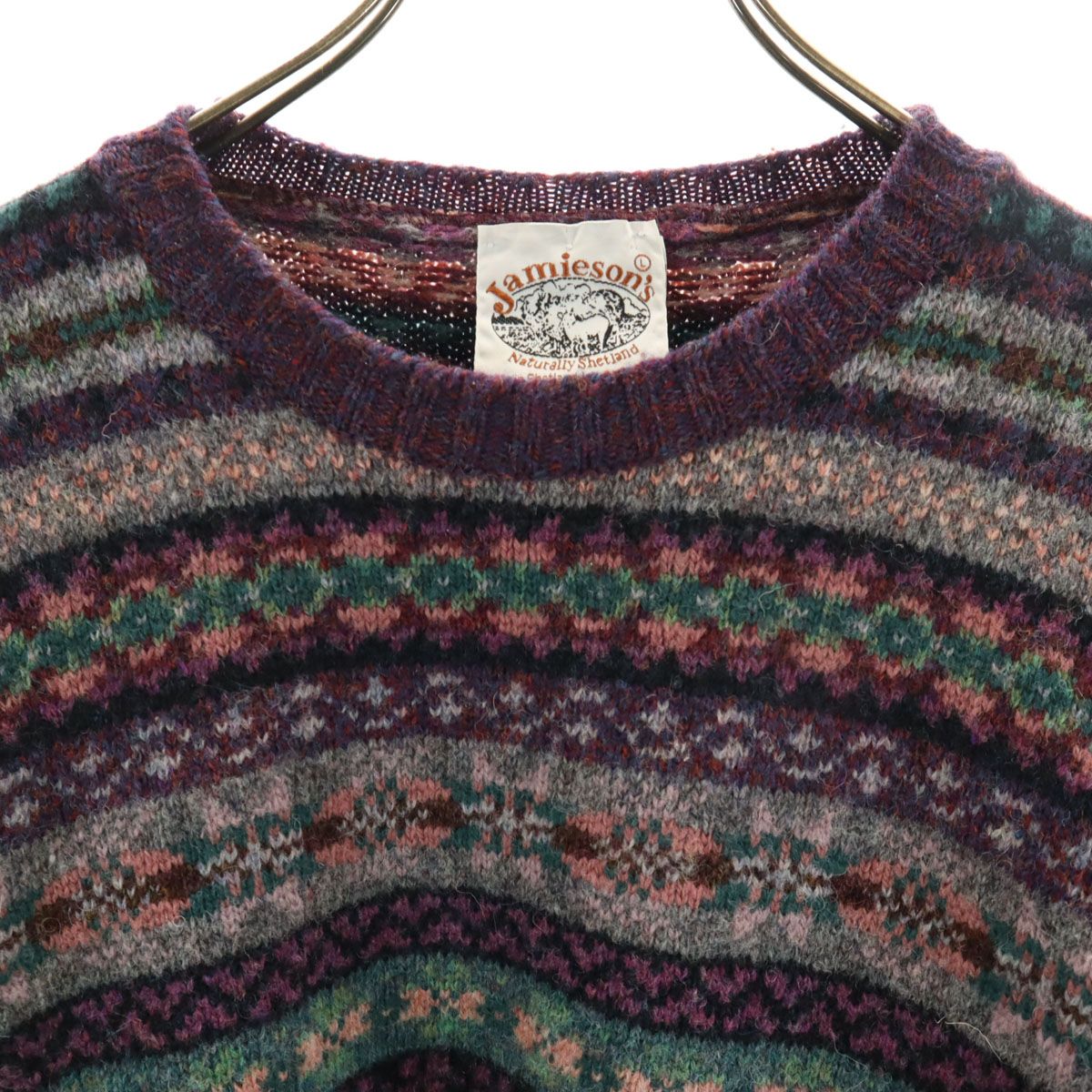 Jamieson's ジャミーソンズ スコットランド製 フェアアイル柄 長袖