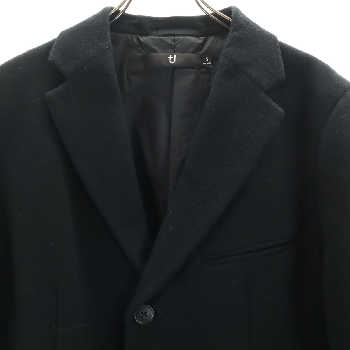 UNIQLO +J ユニクロ プラスジェイ チェスターコート S ブラック ジル