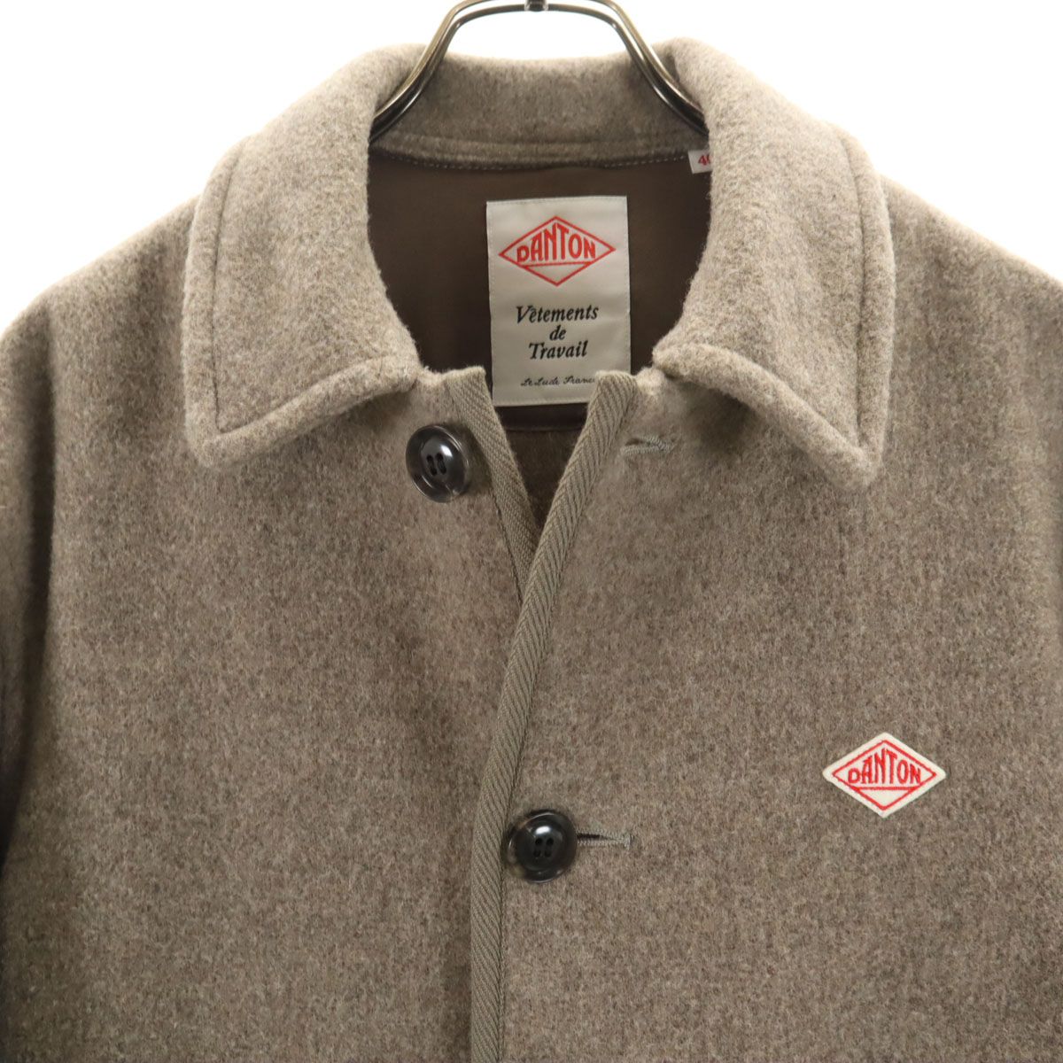 【新品同様】DANTON ウールジャケット サイズ40 グレー 日本製 Danton ダントン 日本製 ウールブレンド ジャケット 40 グレー メンズ