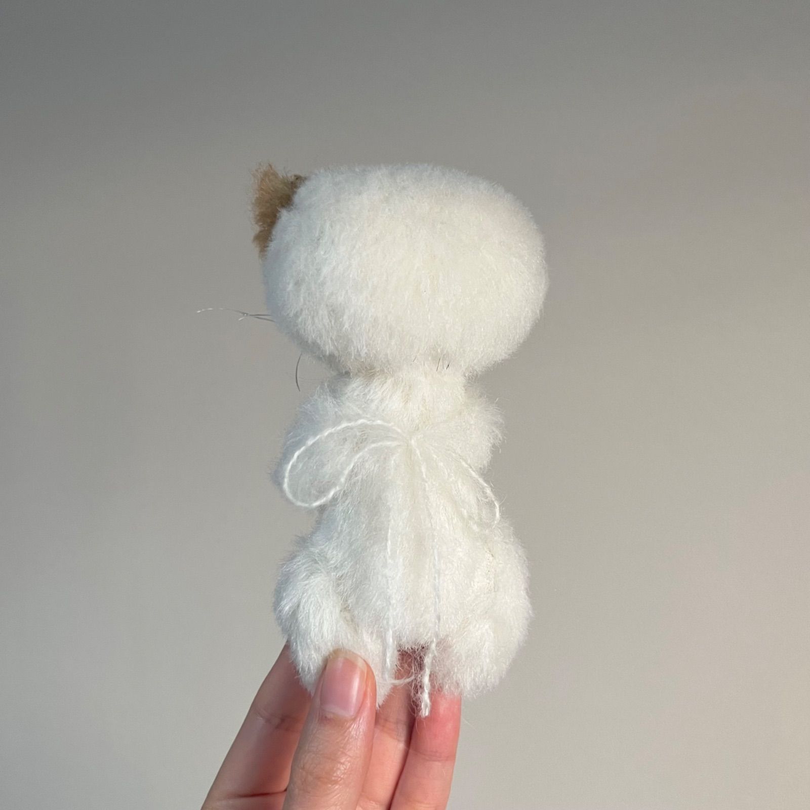 ちゃいろみみの子 ｝ ぬいぐるみ 作家 ねこ テディベア ハンドメイド