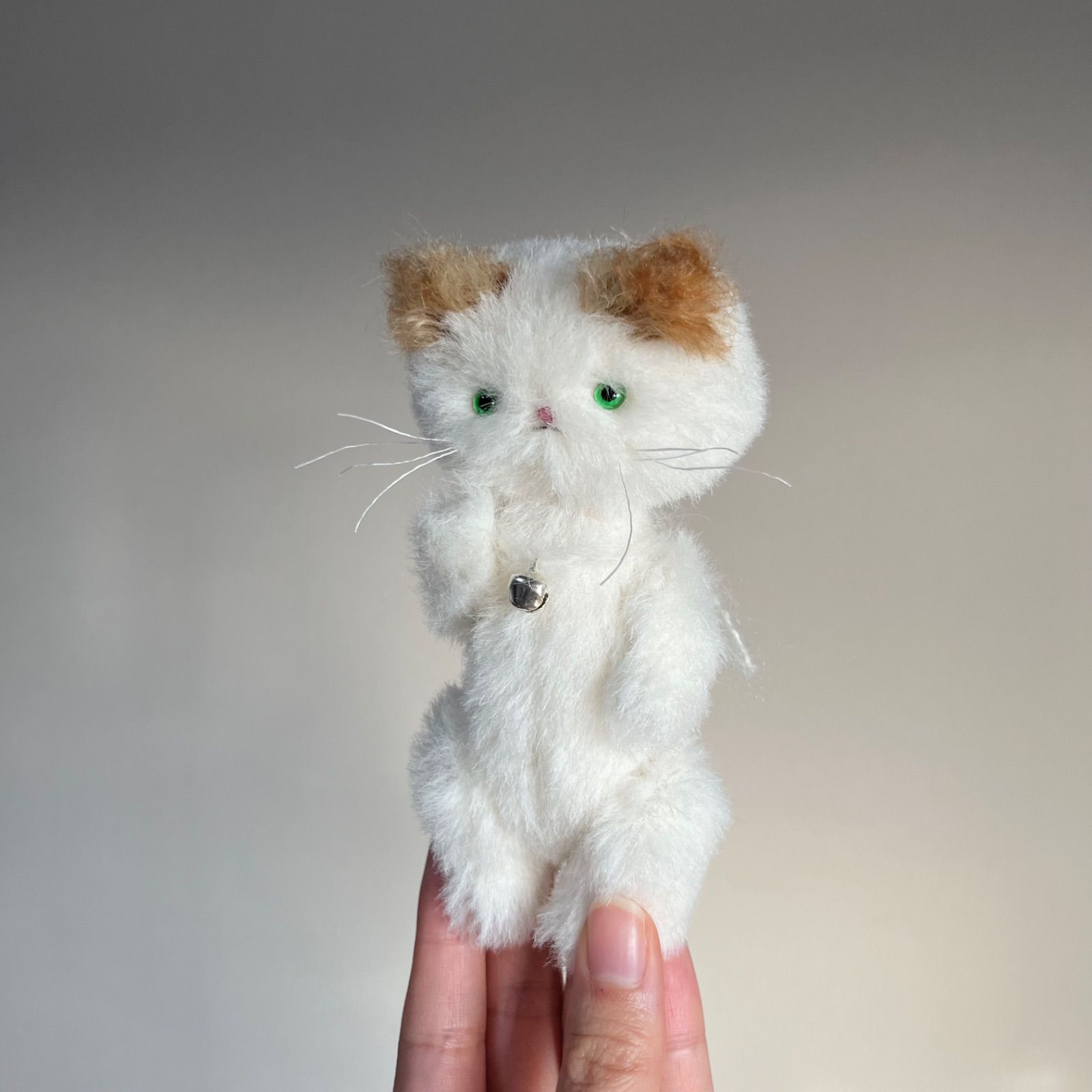 ちゃいろみみの子 ｝ ぬいぐるみ 作家 ねこ テディベア ハンドメイド