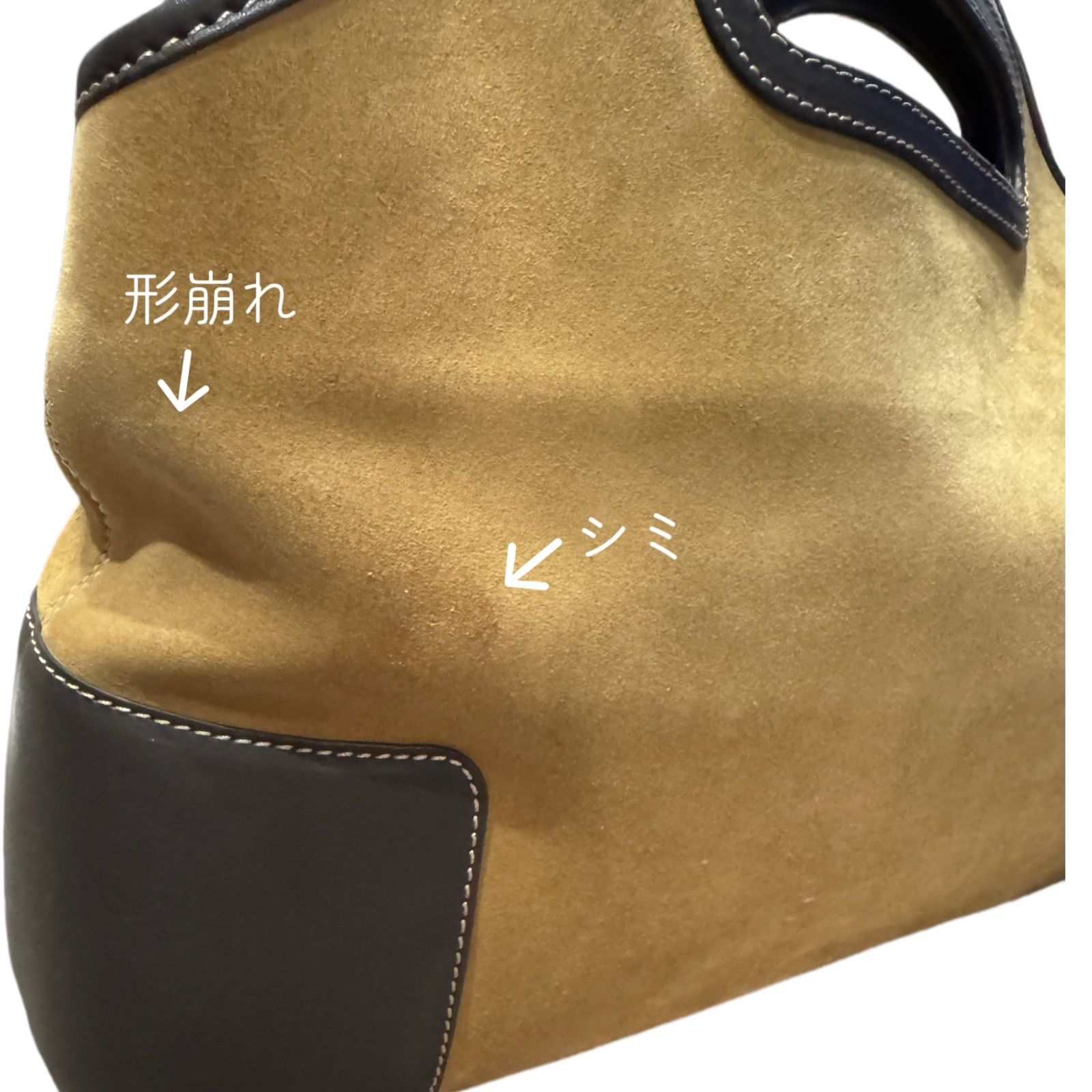 LOEWE ロエベ アナグラム ハンドバッグ ヴィンテージ スエード 【公式 