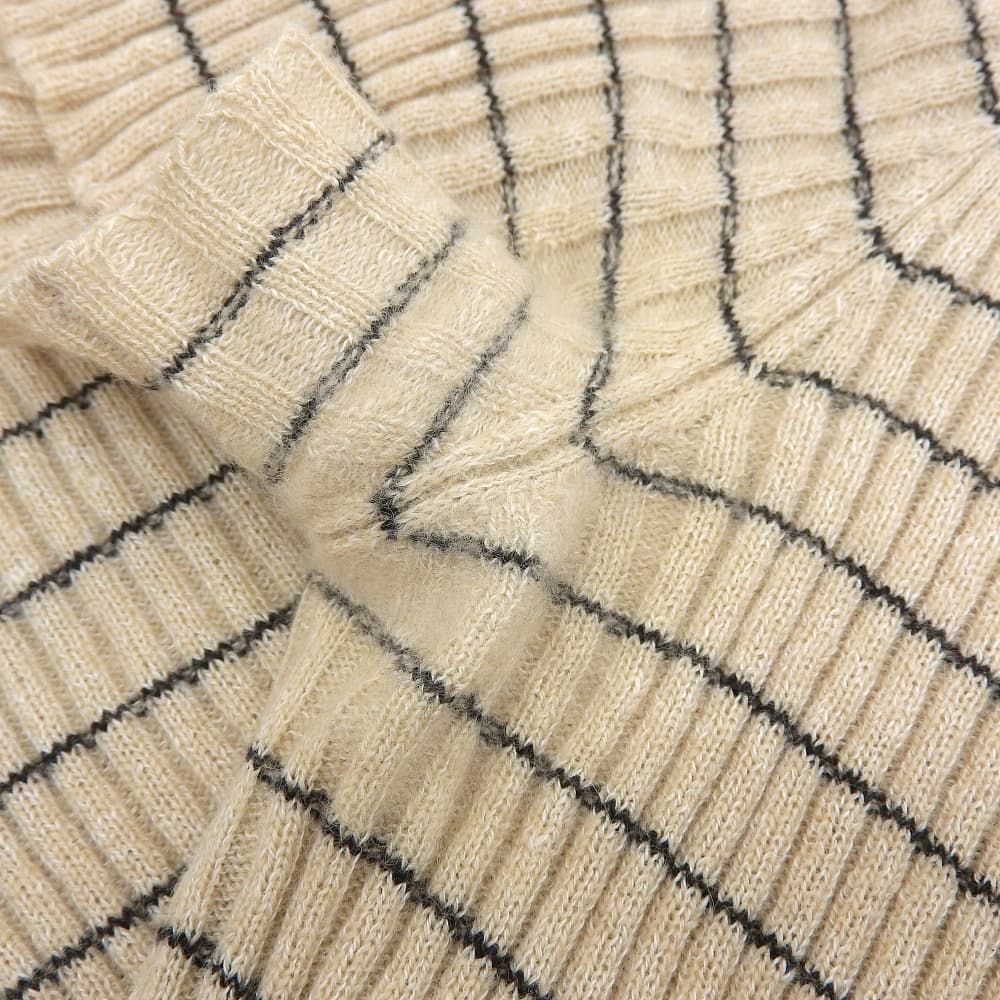 DIOR ディオール Bee刺繍 リネン×カシミヤ ショートスリーブ ボーダー