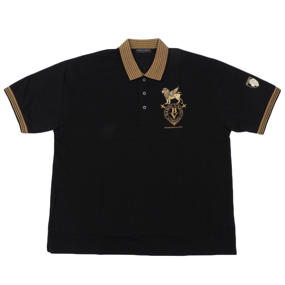 BARNI VARNO　バーニヴァーノ　ポロシャツ BARNI VARNO バーニヴァーノ 新品同様 コットン混 ロゴ ポロシャツ