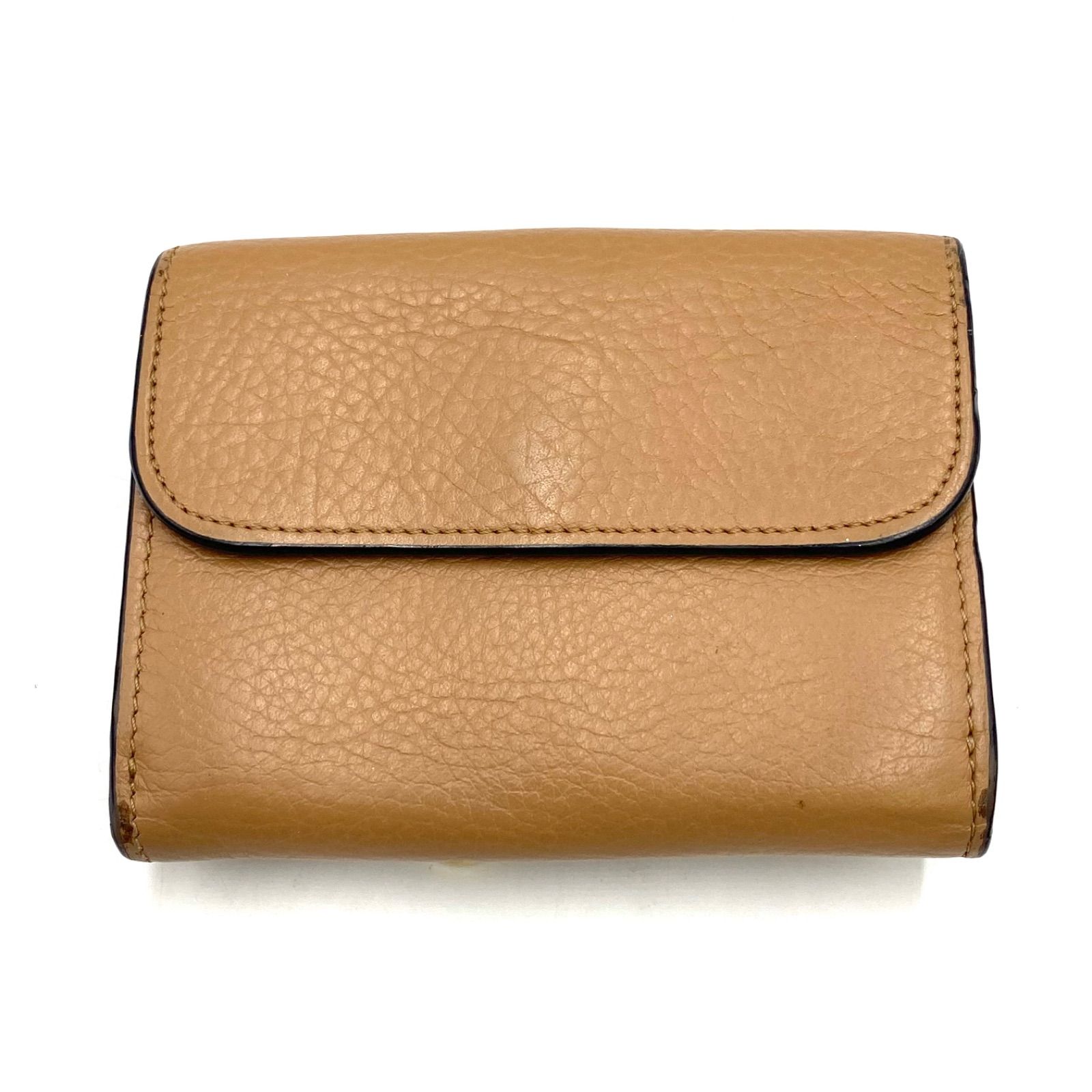 Chloe クロエ 三つ折り 財布 ウォレット レザー ブラウン系 ベージュ系 