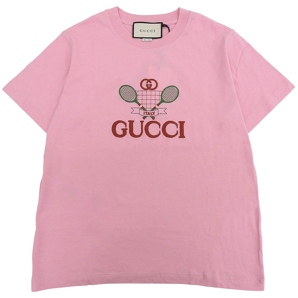 GUCCI グッチ 新品同様 テニス 刺しゅう ロゴ Tシャツ トップス