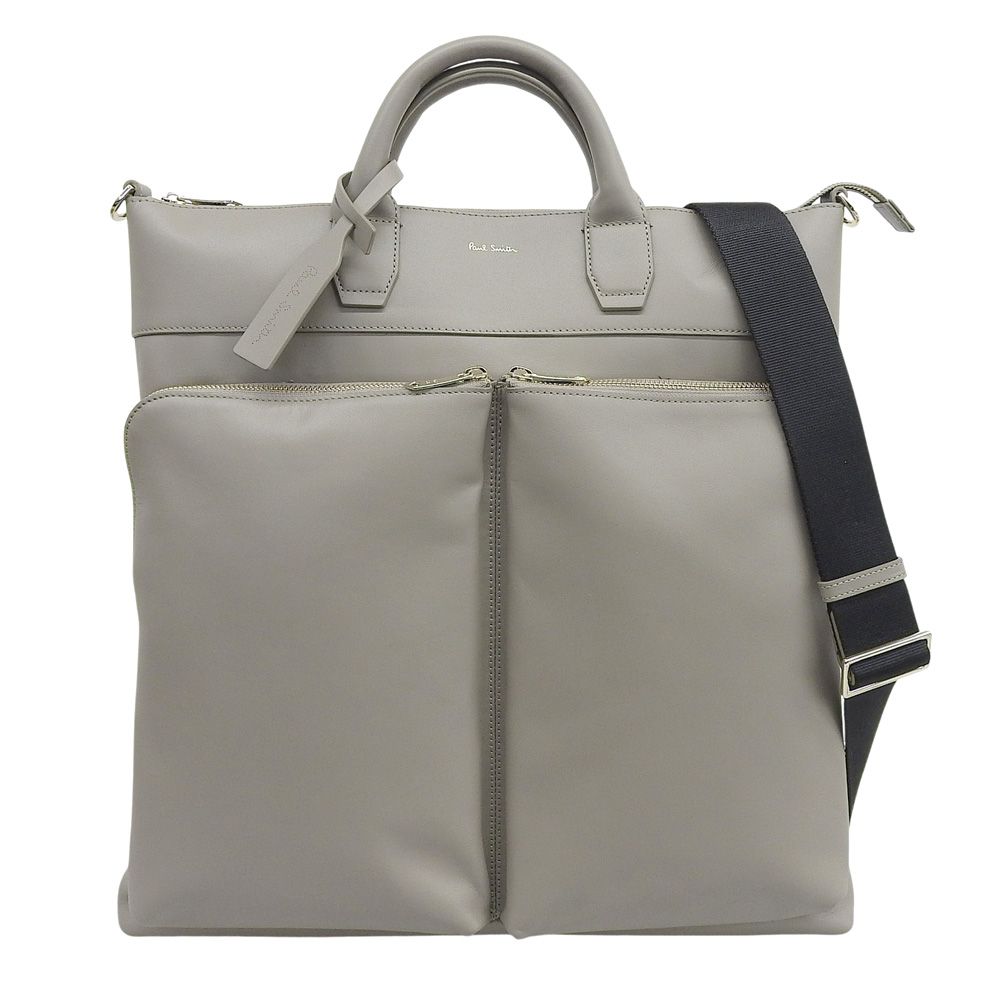 Paul Smith ヘルメットバッグ グレー PaulSmith ポールスミス 美品 レザー 2WAY ヘルメットトートバッグ