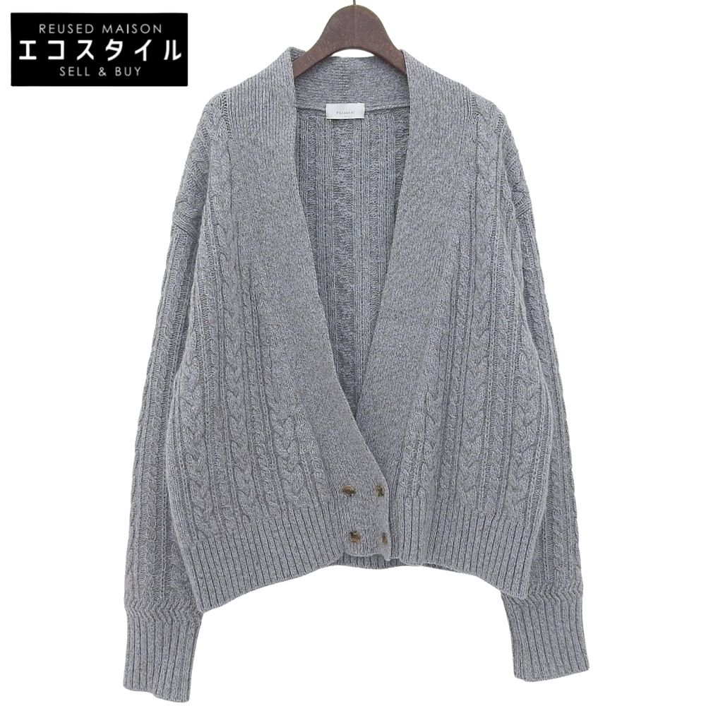 Phlannel フランネル ヤクウール カーディガン トップス メンズ グレー