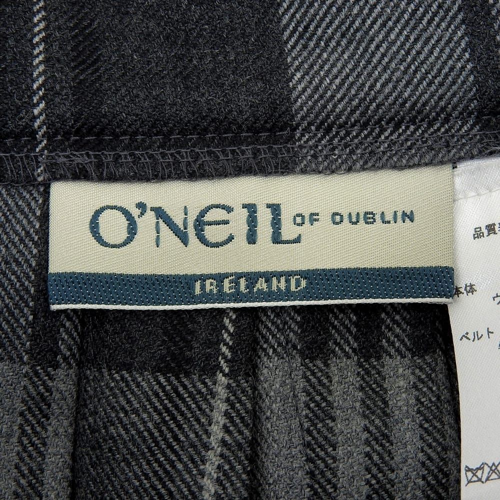 オニールオブダブリン　タータンチェック　グレー O'NEIL of DUBLIN オニールオブダブリン ウール100% タータンチェック