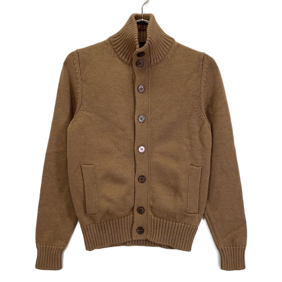 ZANONE ザノーネ ﾌﾞﾗｳﾝ ｳｰﾙ100 CHIOTO ｽﾀﾝﾄﾞｶﾗｰﾆｯﾄｶｰﾃﾞｨｶﾞﾝ ｼﾞｬｹｯﾄ 44