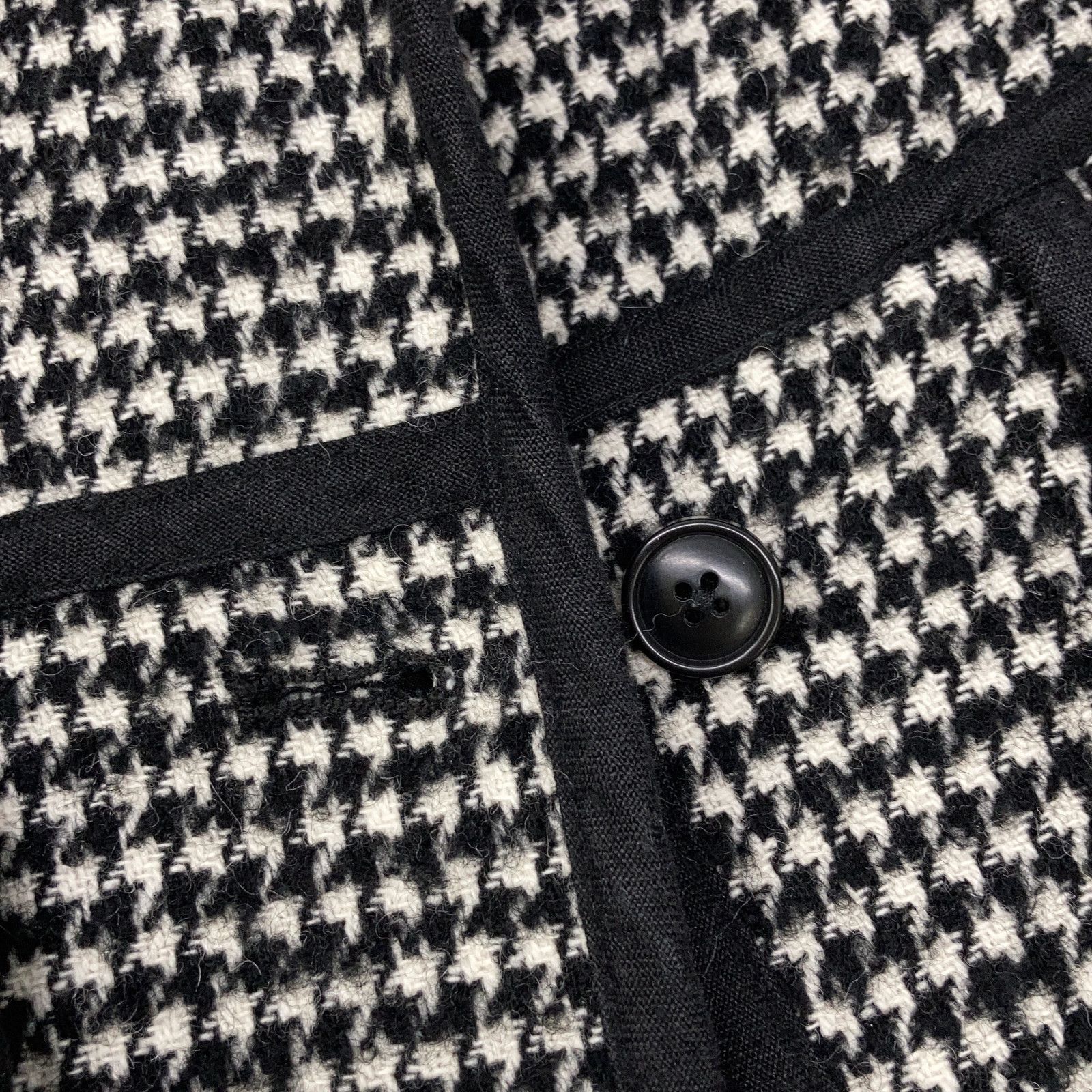 CLANE クラネ ﾌﾞﾗｯｸ MIX HOUNDSTOOTH LINE JACKET 2 - メルカリ