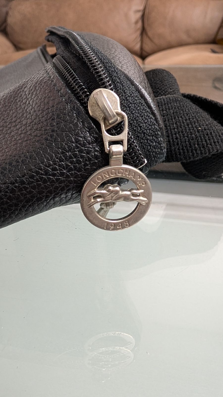LONGCHAMP ロンシャン レザー ボディーバッグ ウエストポーチ フランス