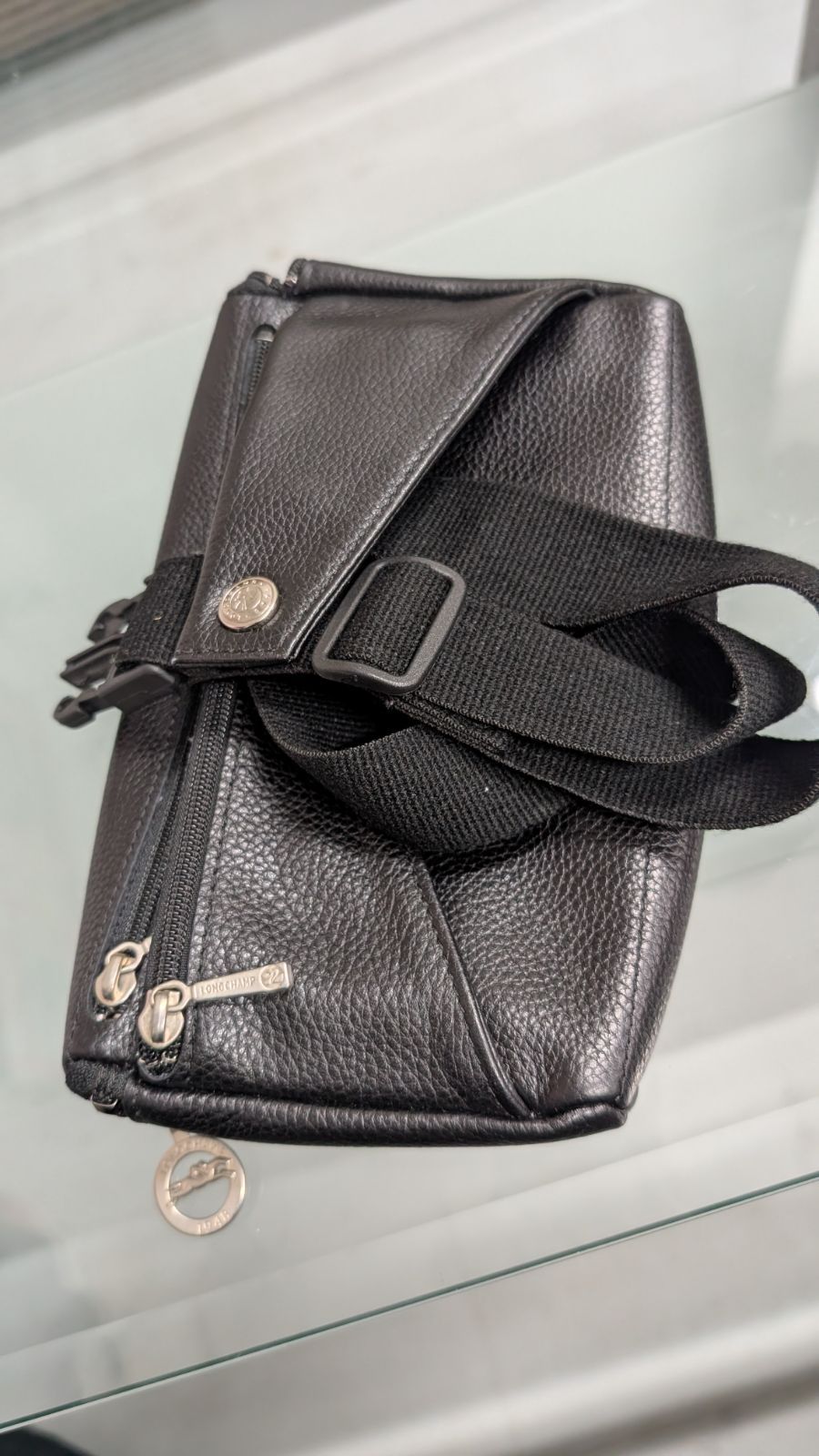 フランス ロンシャン Longchamp レザー ウエストポーチ LONGCHAMP ロンシャン レザー ボディーバッグ ウエストポーチ フランス