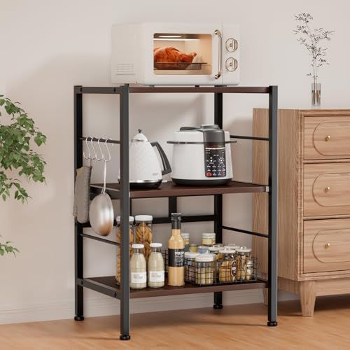 SuperKois] レンジラック キッチンラック スライド棚 大型レンジ対応