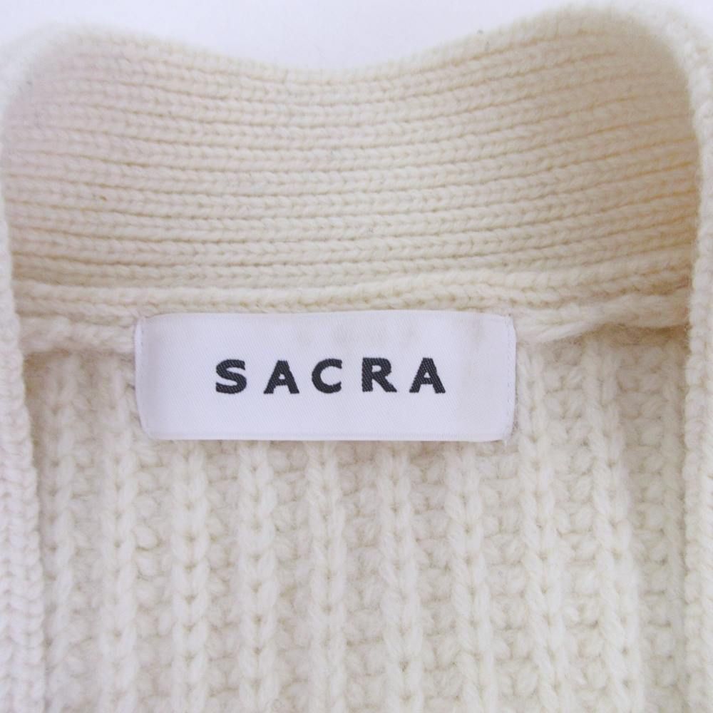 サクラ SACRA 23AW BOILED LAMBWOOL FURROW CARDIGAN カーディガン  