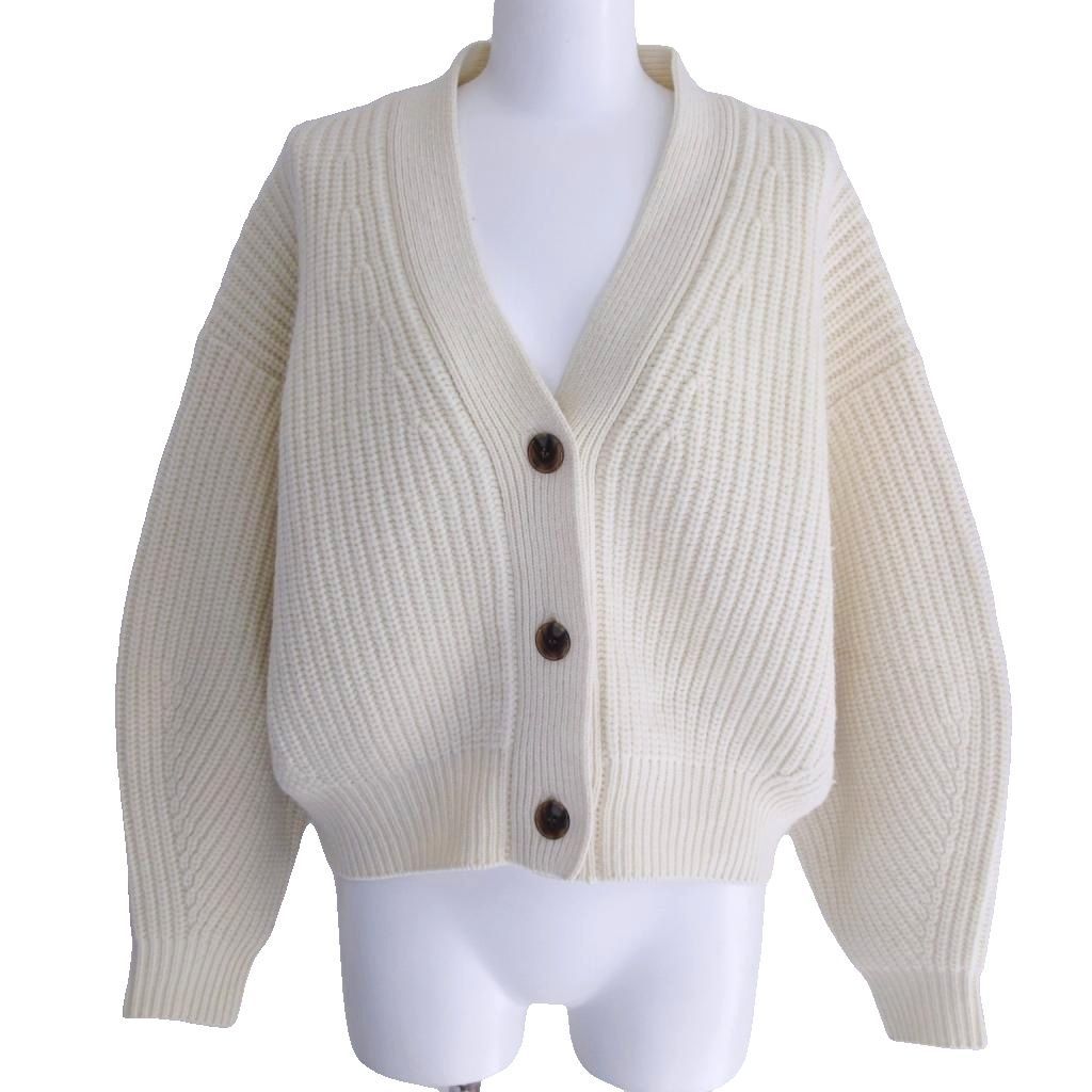 サクラ SACRA 23AW BOILED LAMBWOOL FURROW CARDIGAN カーディガン