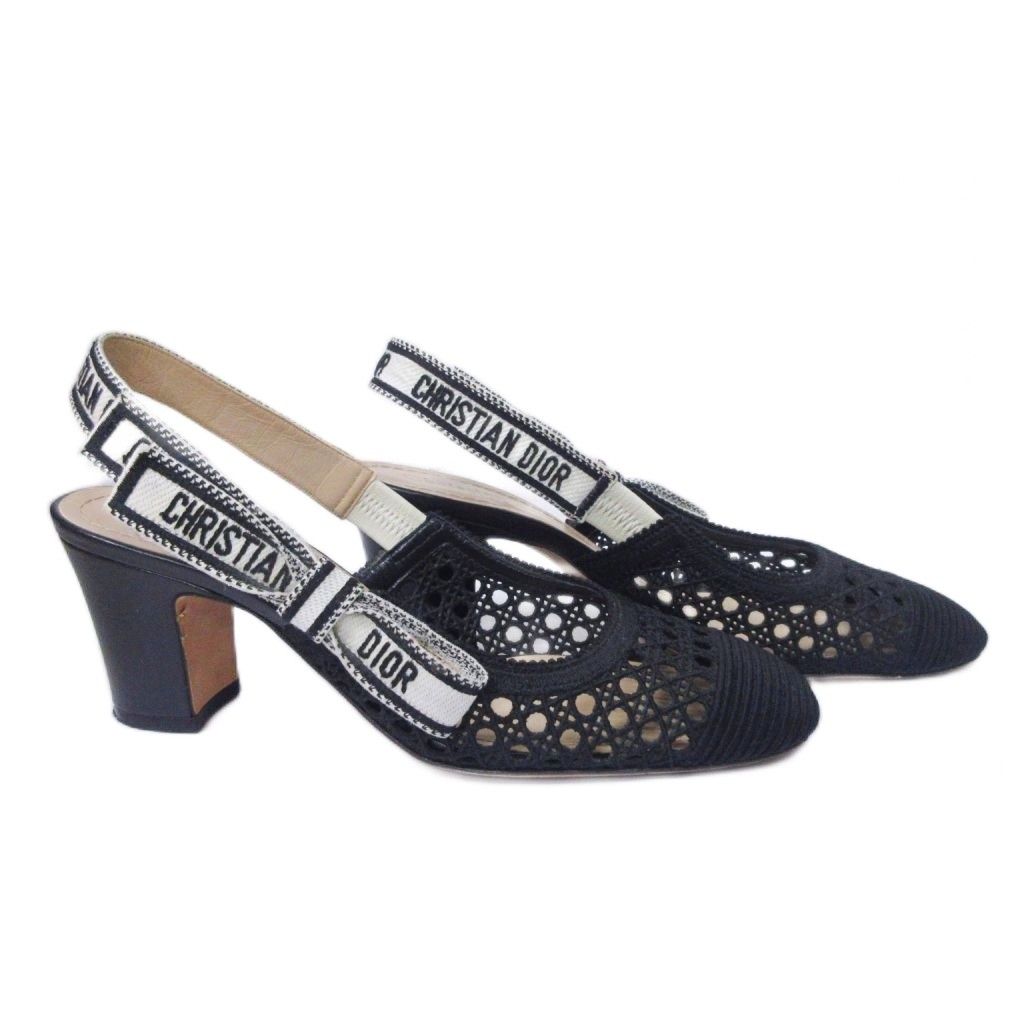 Christian Dior ディオール パンプス ベルトリボンロゴ 37.5 Christian Dior ディオール パンプス ベルトリボンロゴ 37.5