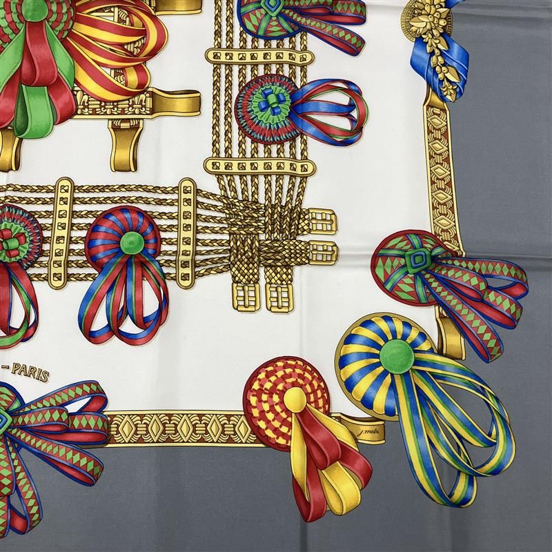 エルメス HERMES カレ90 LES RUBANS DU CHEVAL 馬のリボン飾り