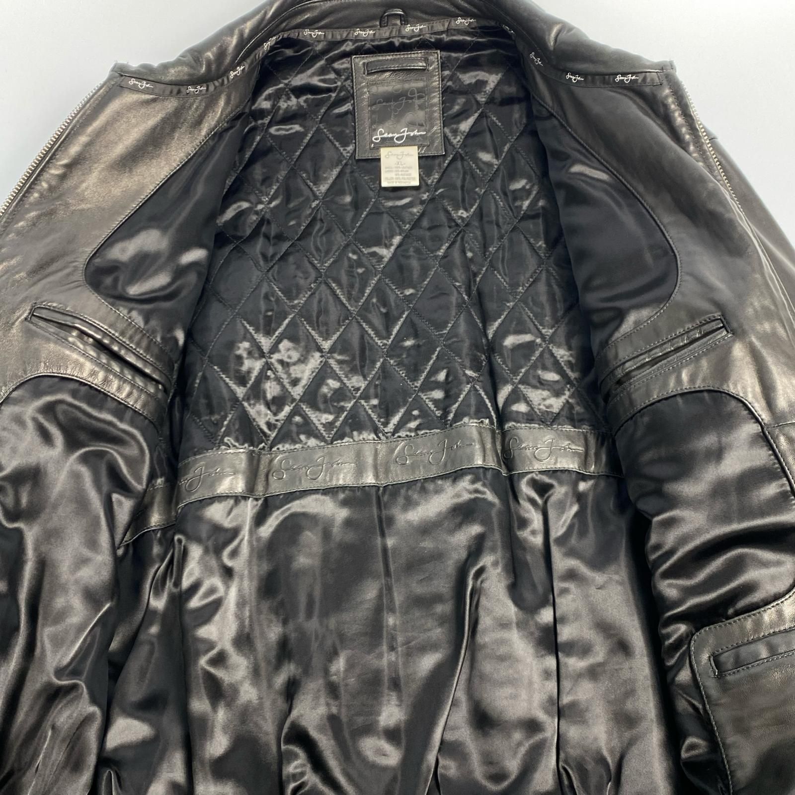 お*て様 sean john ショーンジョン 2XL レザージャケット ボア ム sean john ショーンジョン 2XL レザージャケット ボア ムートン