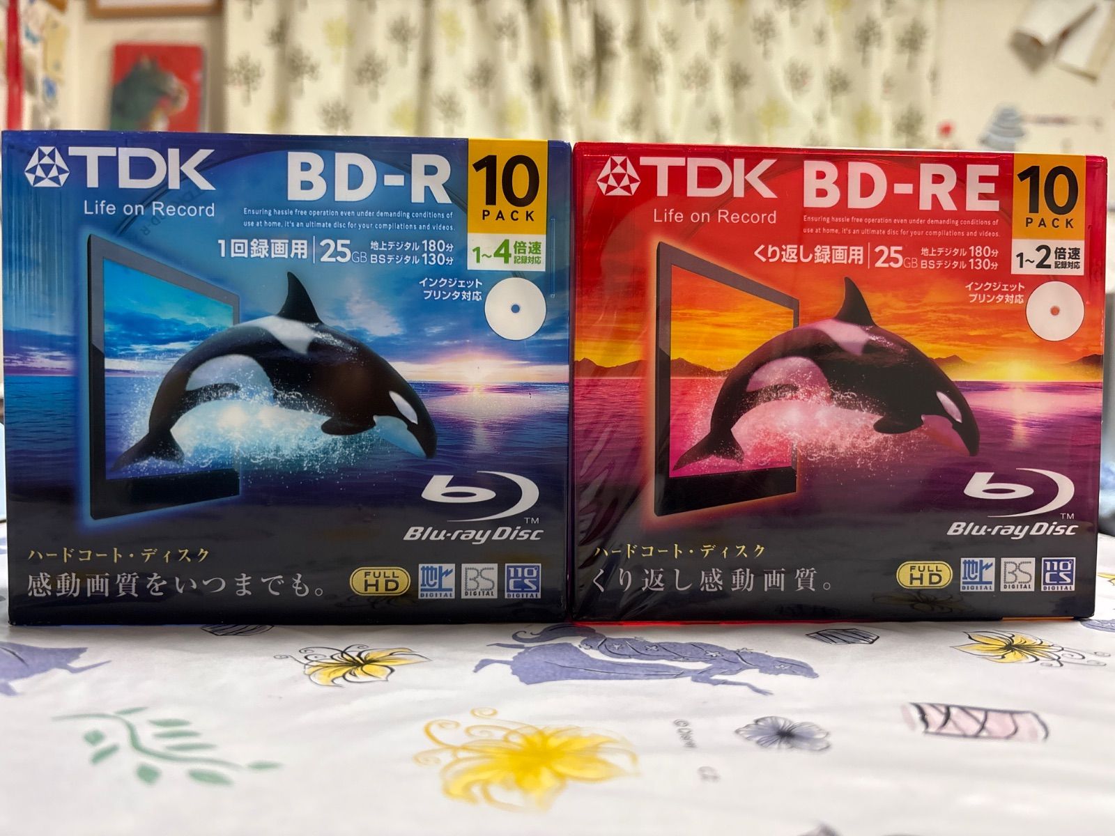 TDK BD-RE 25GB 10枚パック / BD-R 25GB 10枚パック 録画用ブルーレイ