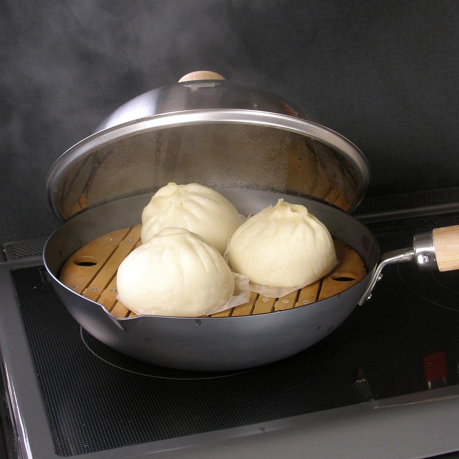 新品 リバーライト 極JAPAN 鉄 蒸し鍋セット 26cm (炒め鍋26cm