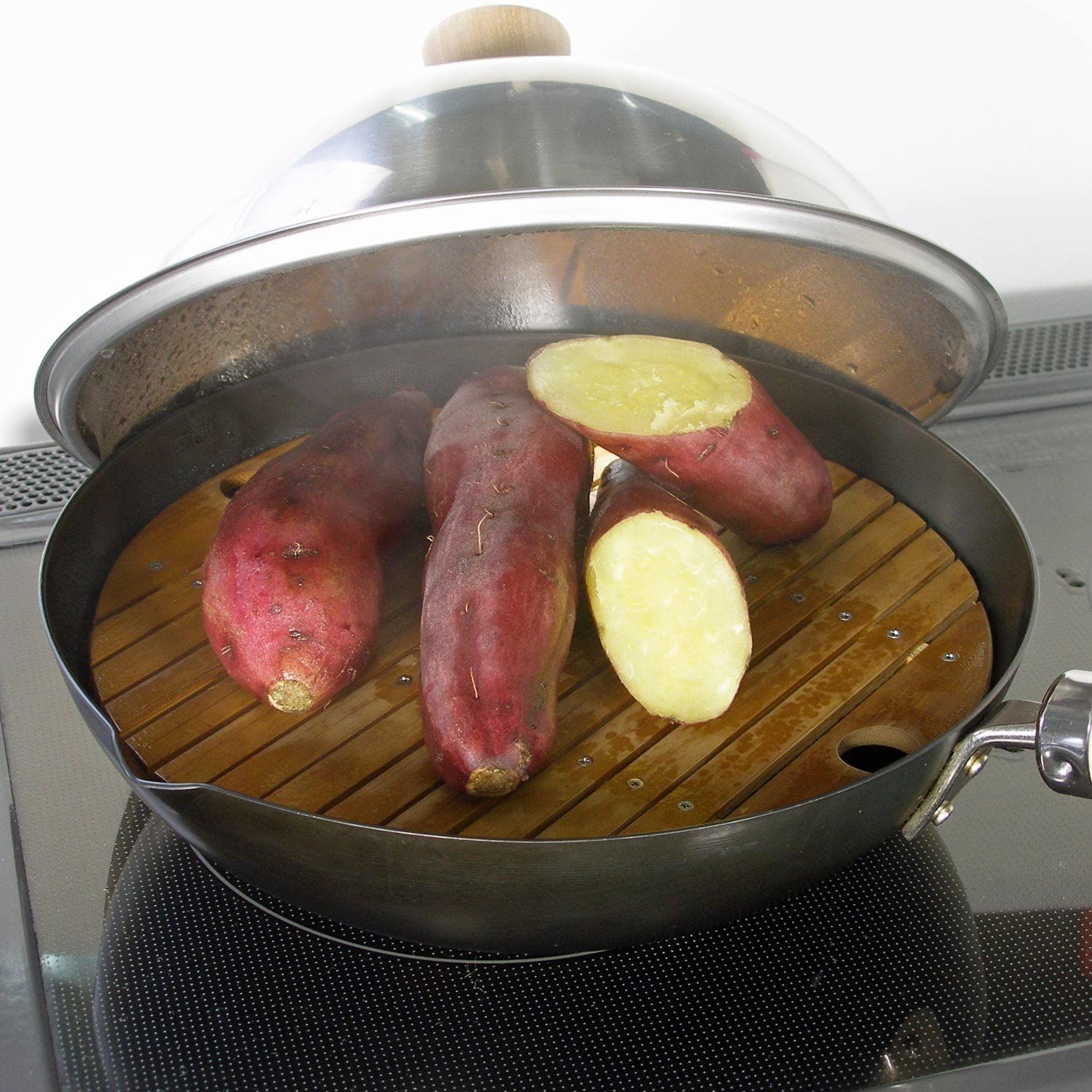 新品 リバーライト 極JAPAN 鉄 蒸し鍋セット 26cm (炒め鍋26cm