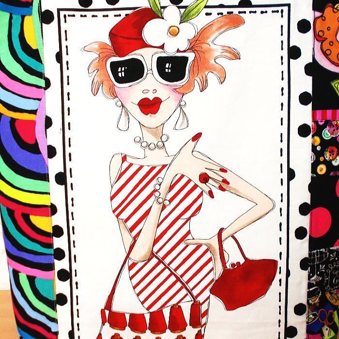 大きめトートバッグ ロラライハリス ソーイングレディ ハンドメイド