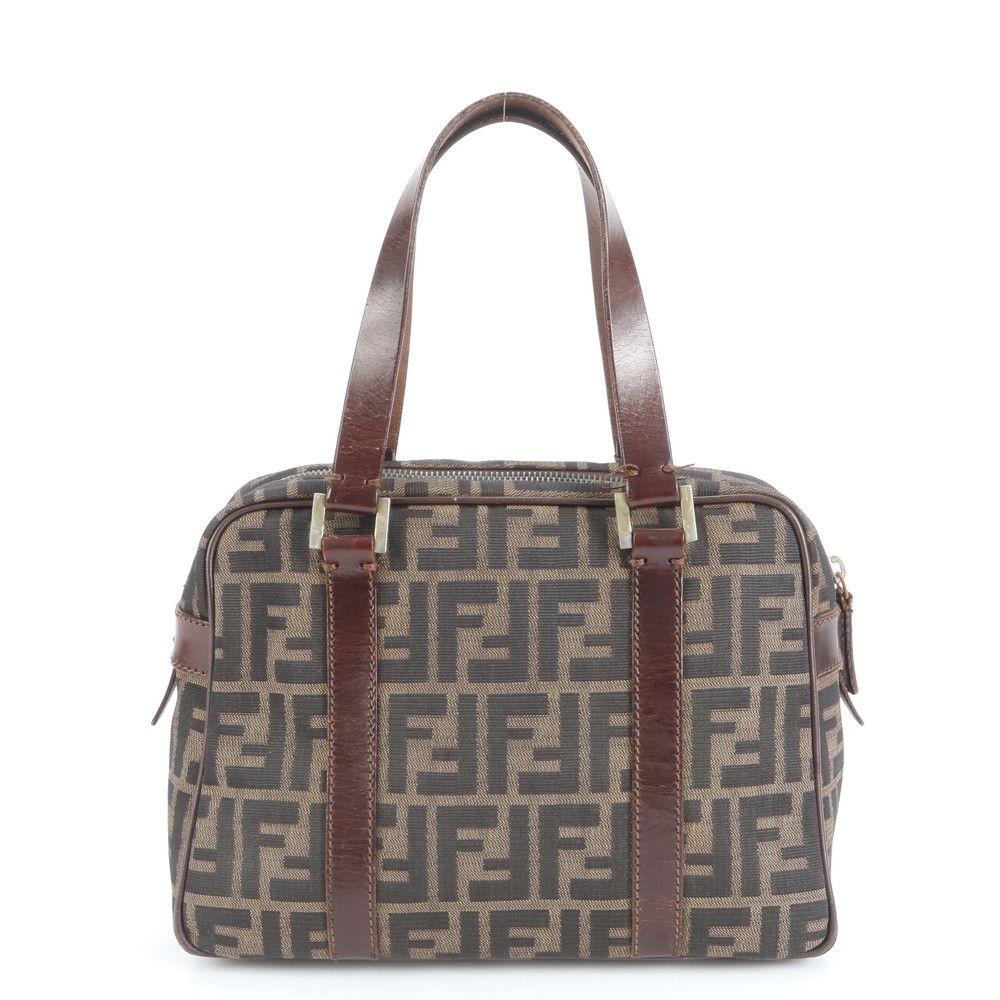 美品 ヴィンテージ フェンディ FF ズッカ ミニ ボストン レザー