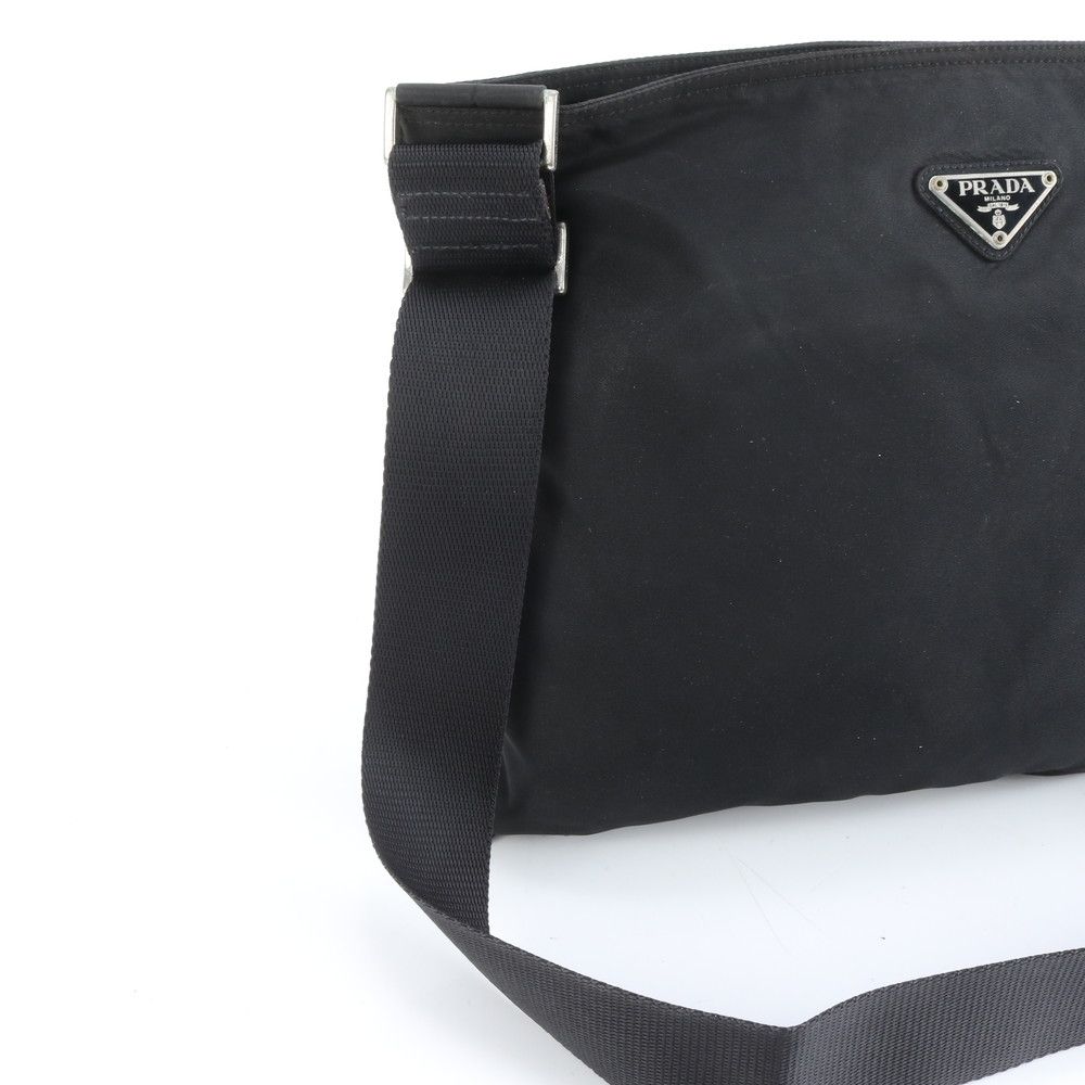 極美品 プラダ テスート ナイロン 三角ロゴ ショルダー バッグ 斜め