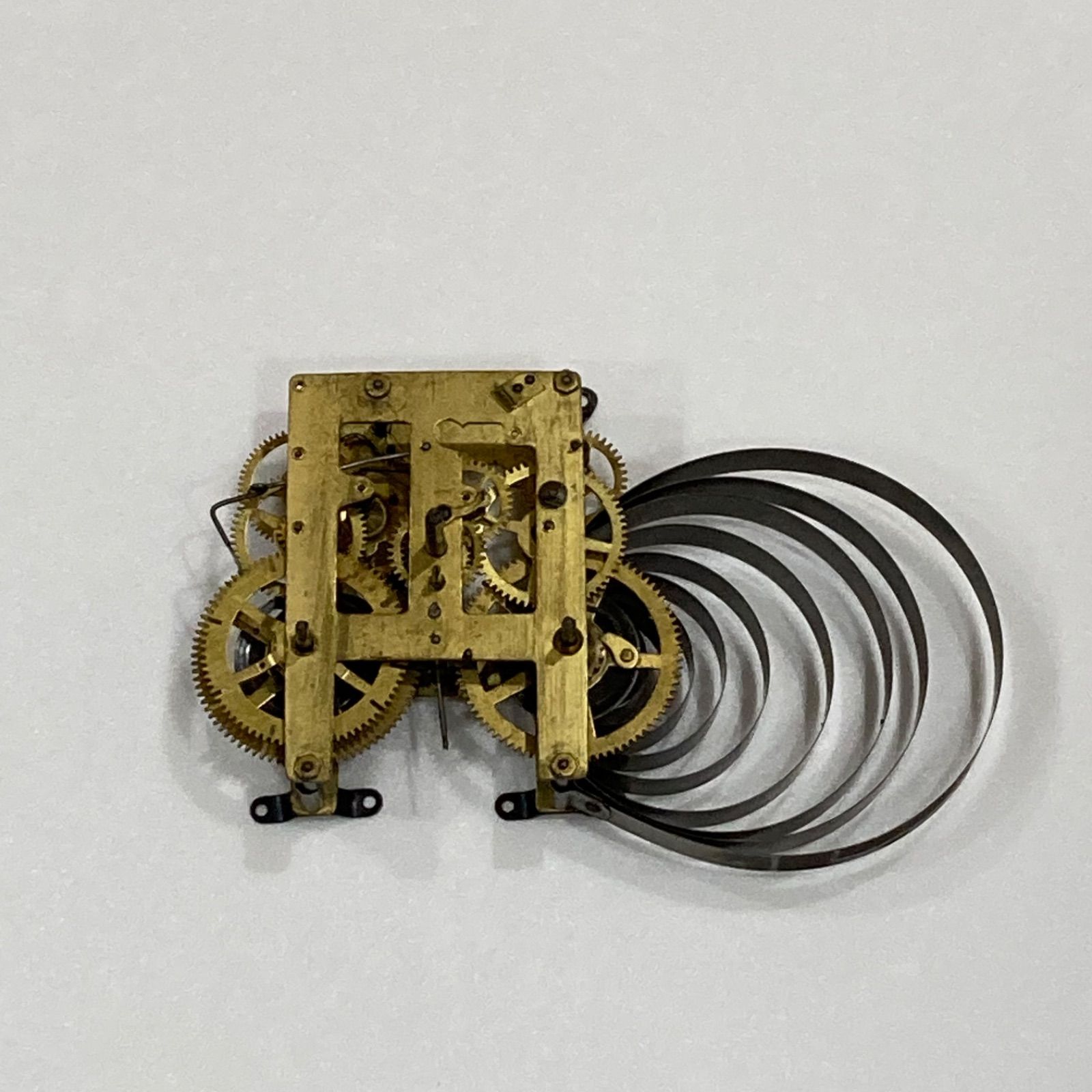 古い柱時計 機械部分 ジャンク品 / 古時計 ボンボン時計 古道具 レトロ