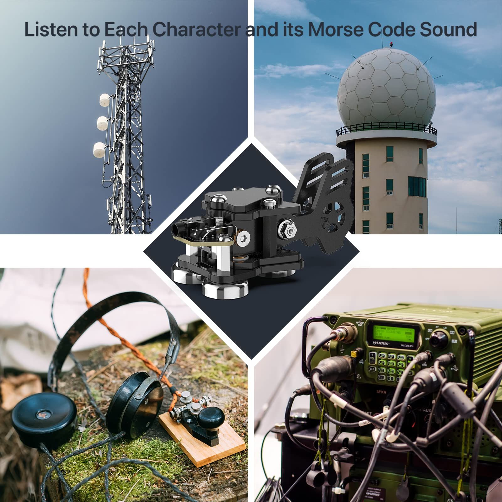 新品 PUTIKEEGアマチュア無線電鍵 モールス信号の練習機-ラジオHAM送信