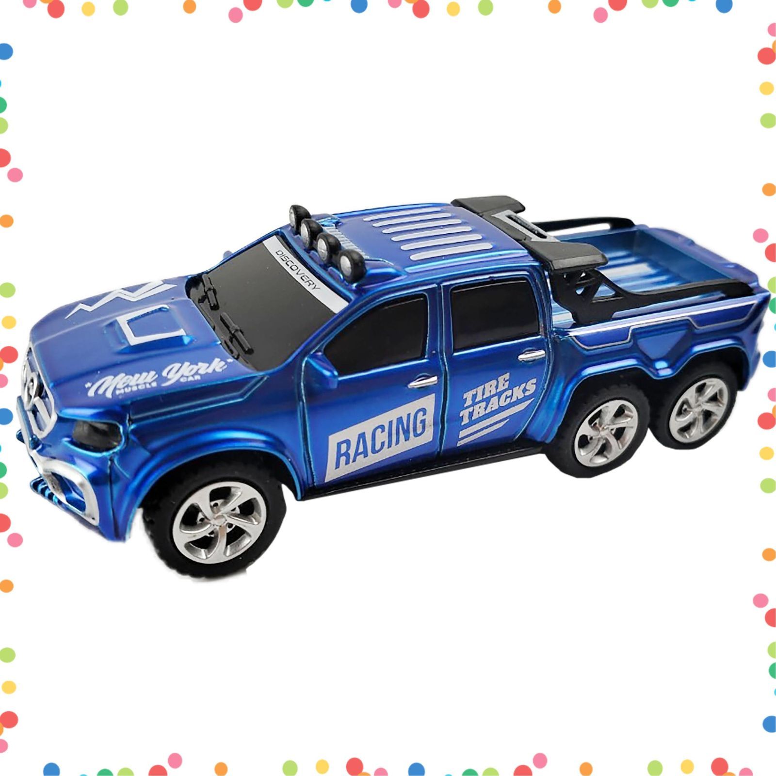 在庫処分】ミニカーR/C ハピネットR/Cシリーズ 6ホイールブルー