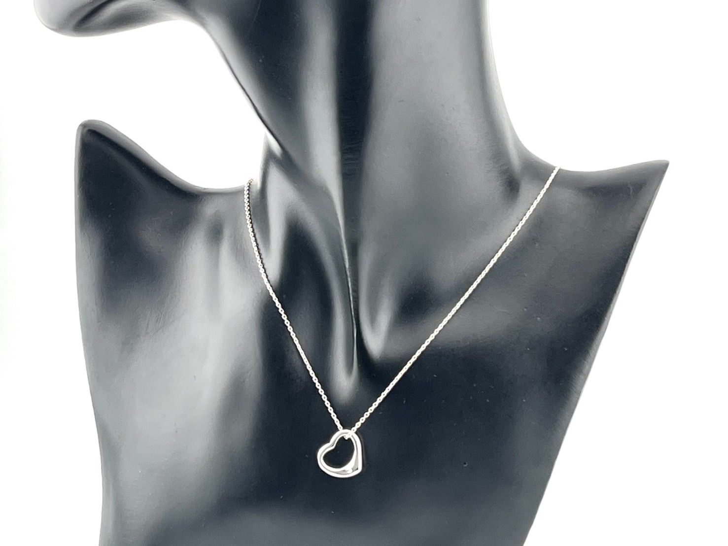a191 美品 Tiffany&Co. ティファニー オープンハート ネックレス